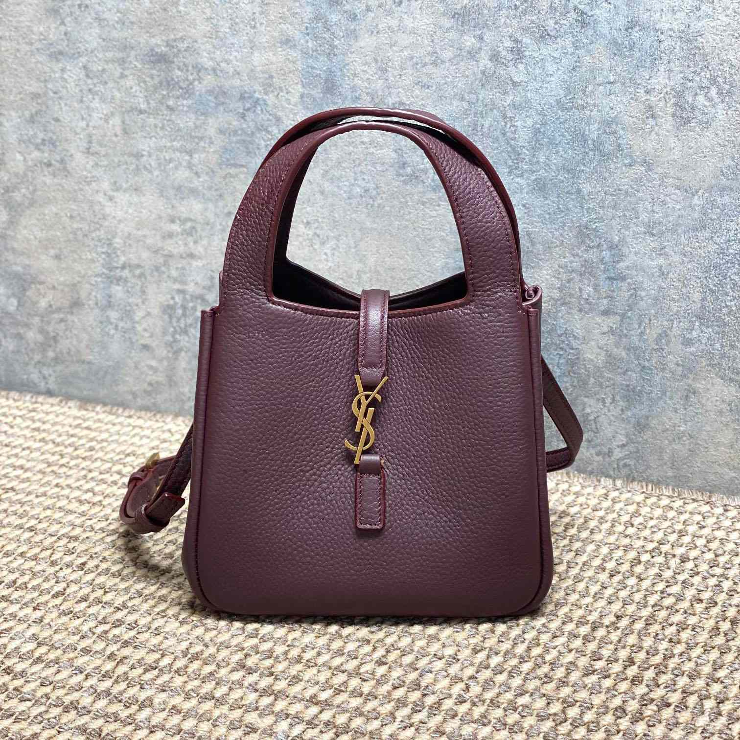 Saint Laurent LE 5 À 7 BABY BEA In Grained Leather - DesignerGu