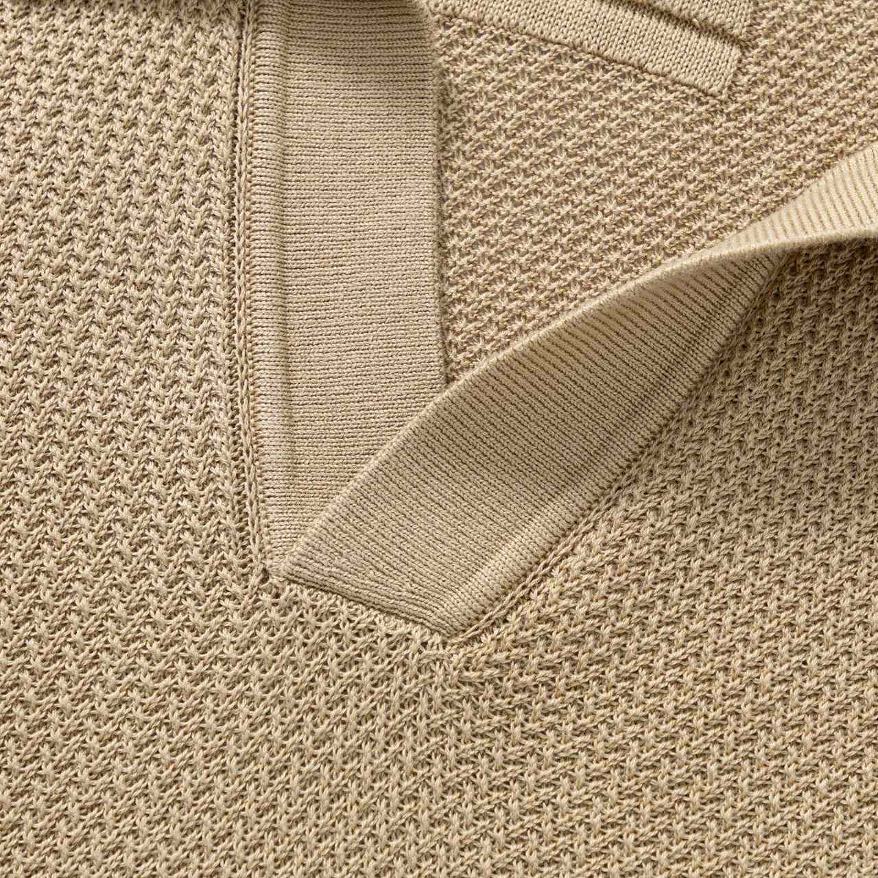 Zegna Premium Cotton Knit Johnny Collar Polo Sweater - DesignerGu