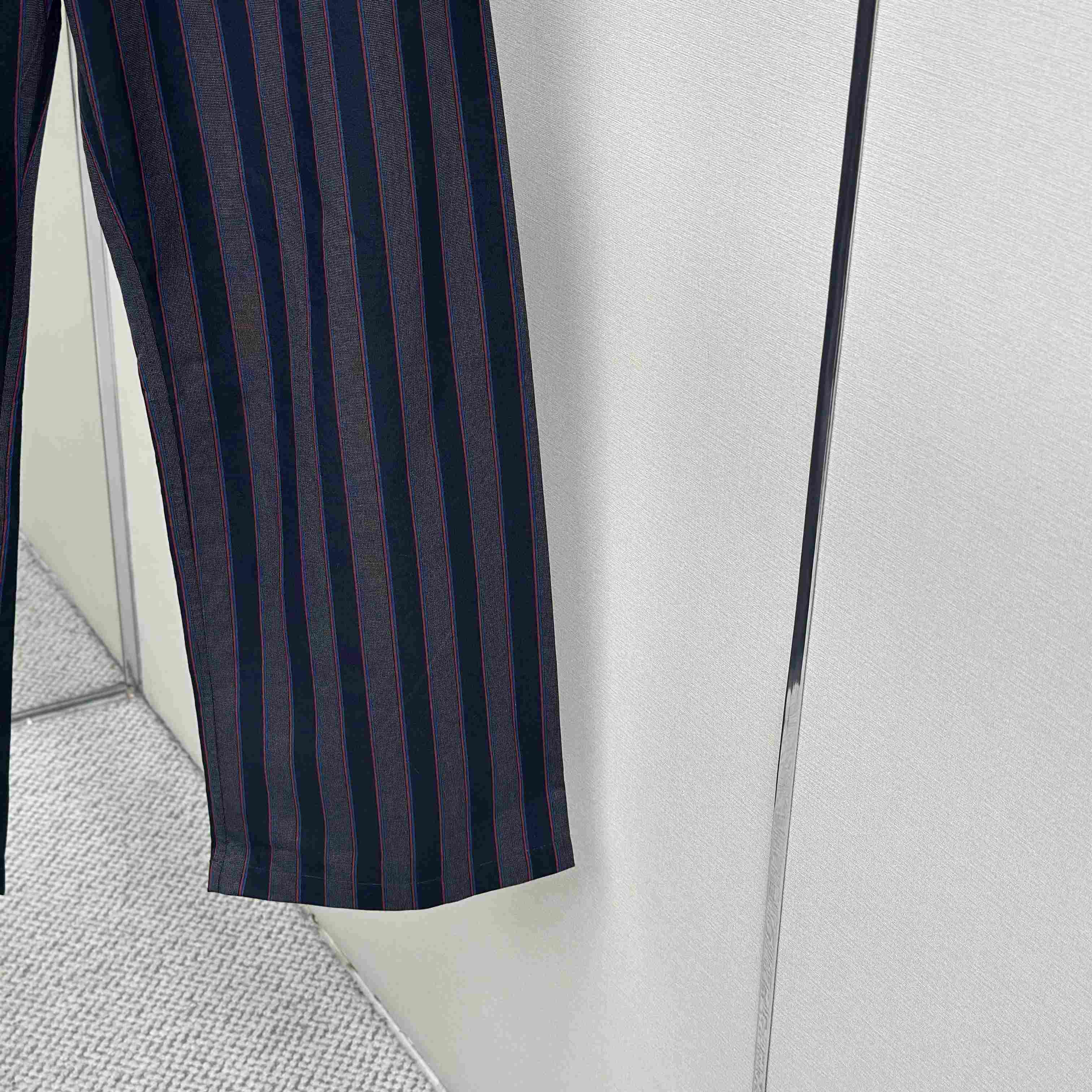 Maison Margiela Natural Striped Pocket Pants - DesignerGu