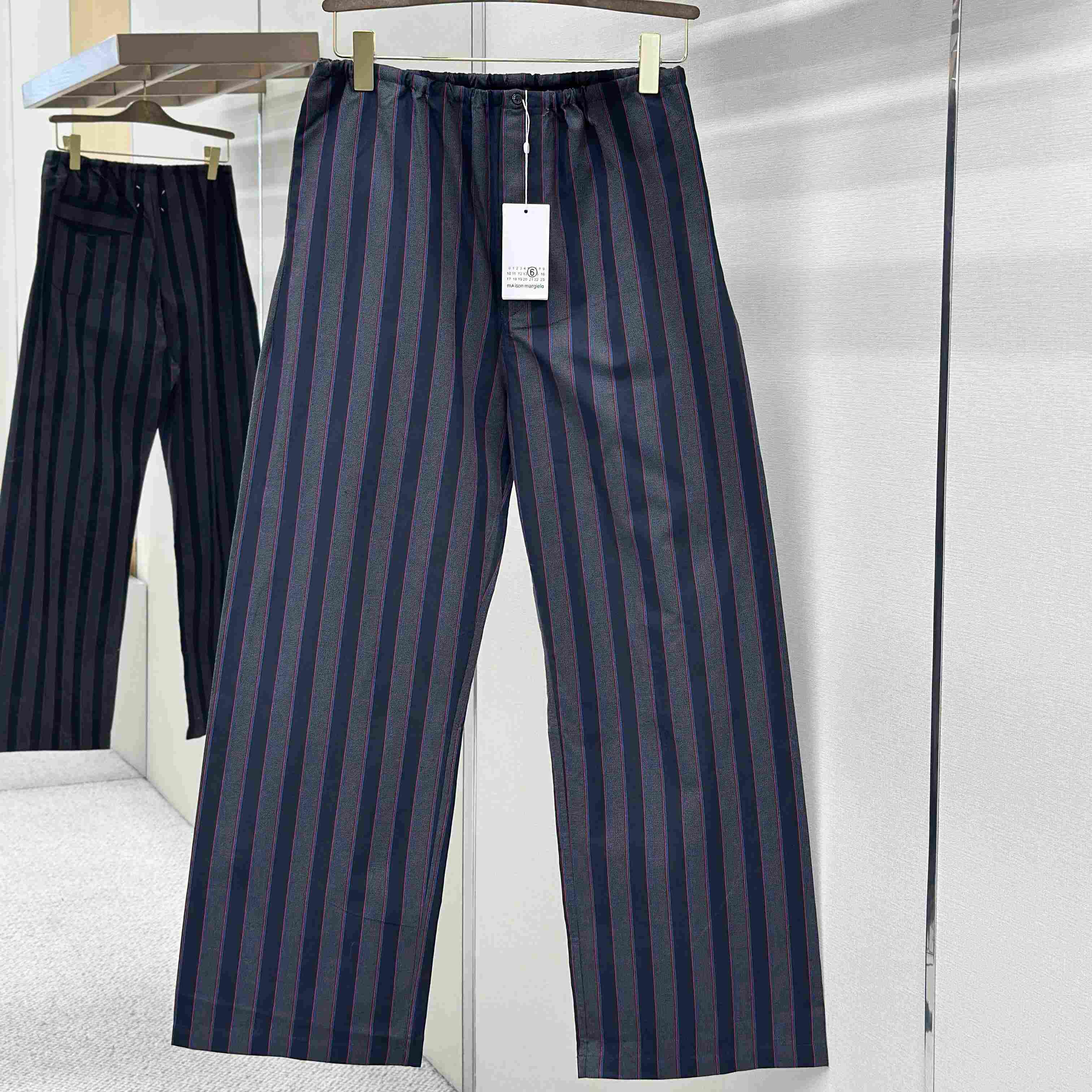Maison Margiela Natural Striped Pocket Pants - DesignerGu
