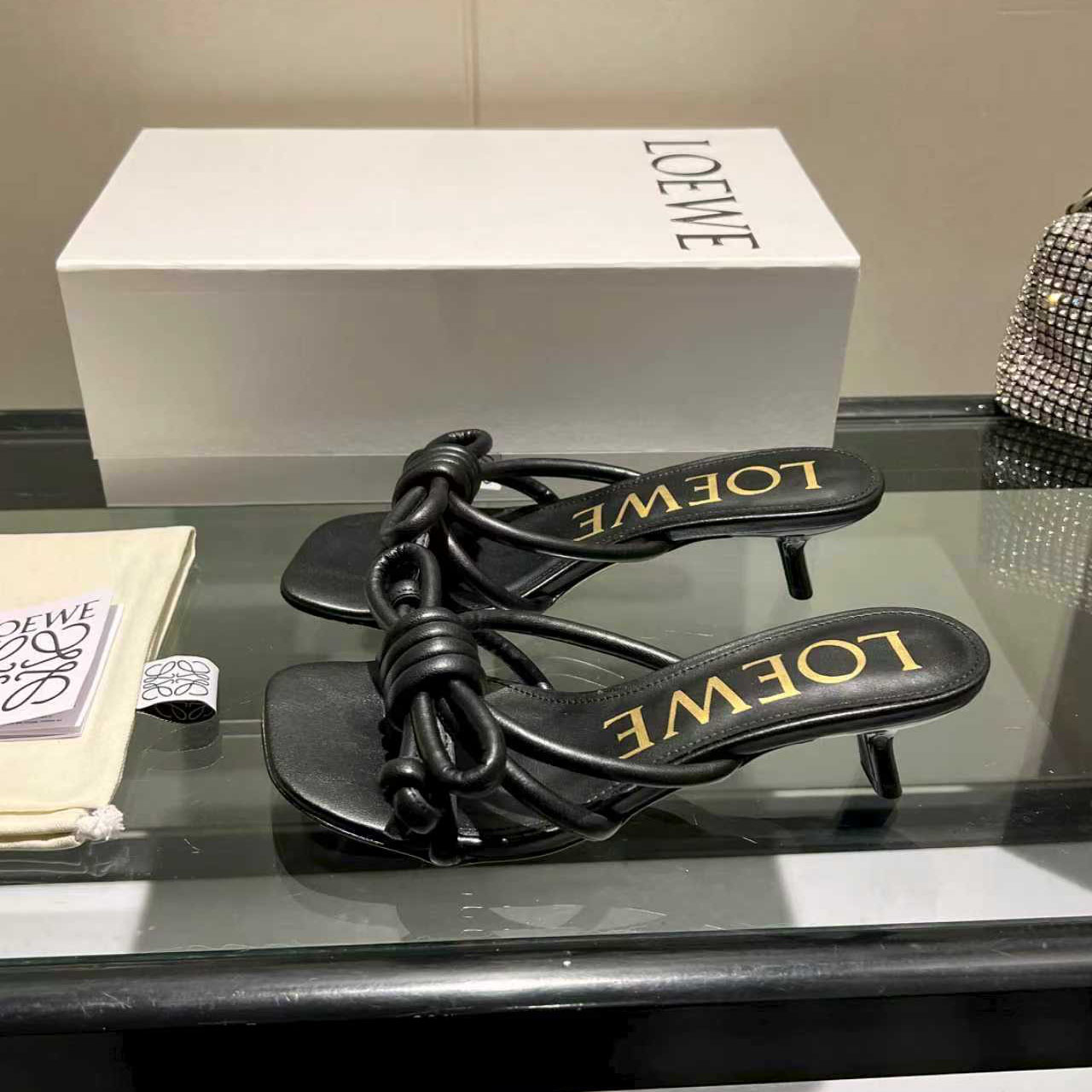 Loewe Flamenco Knot Sandal In Lambskin - DesignerGu