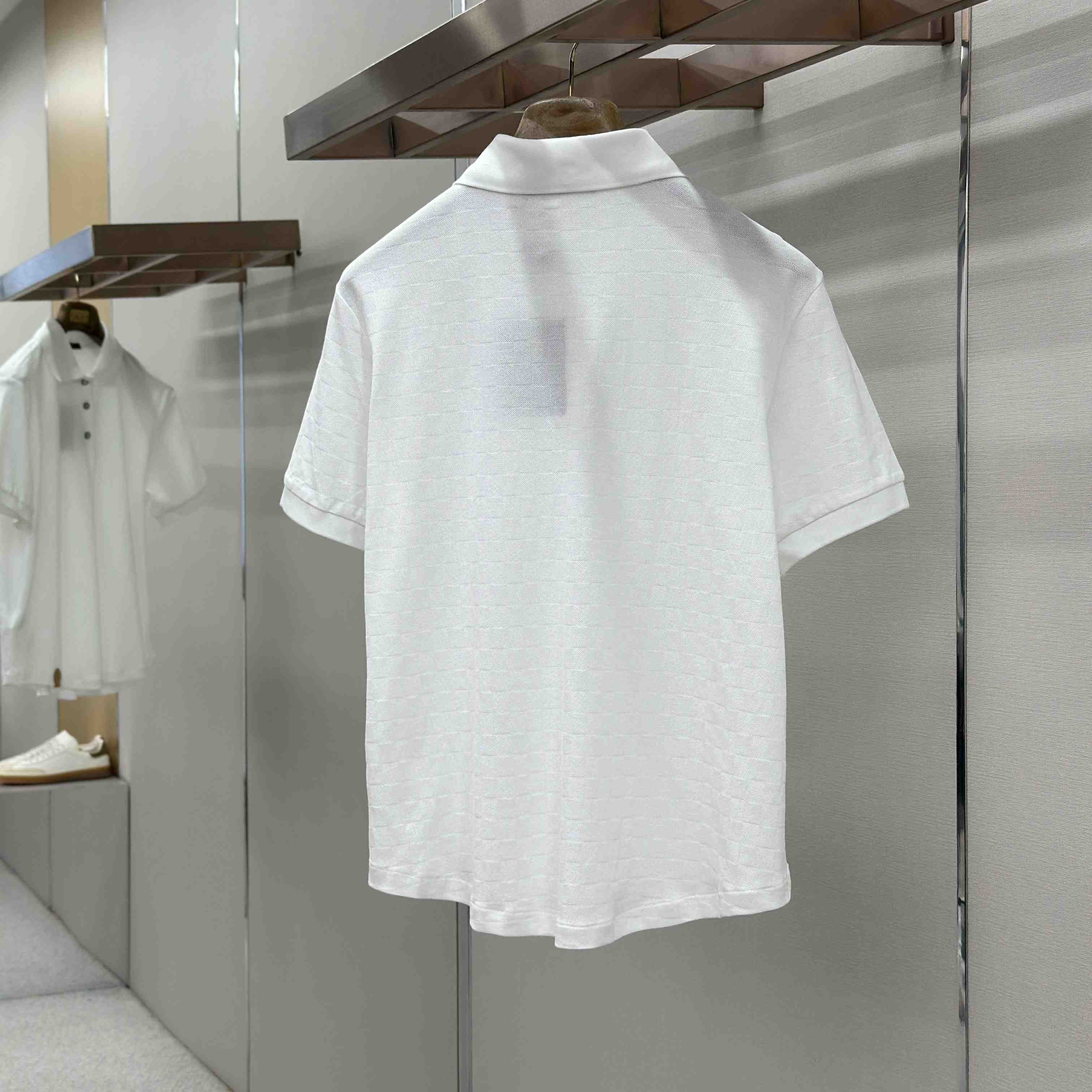 Louis Vuitton Silk-Cotton Damier Pique Polo Shirt 1AJSQK - DesignerGu
