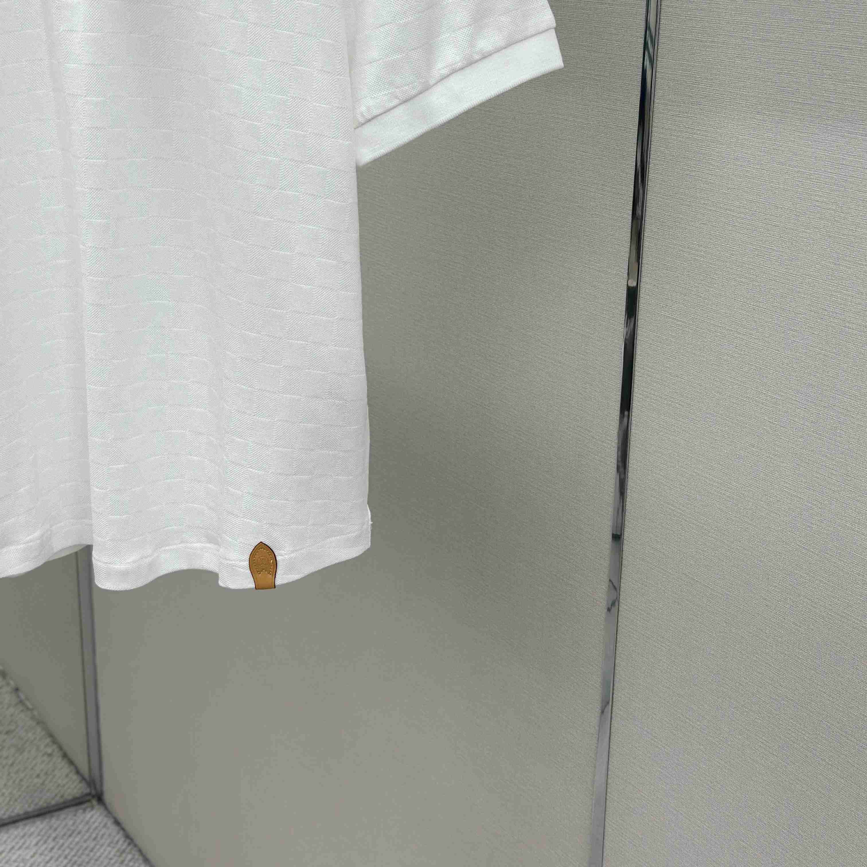 Louis Vuitton Silk-Cotton Damier Pique Polo Shirt 1AJSQK - DesignerGu