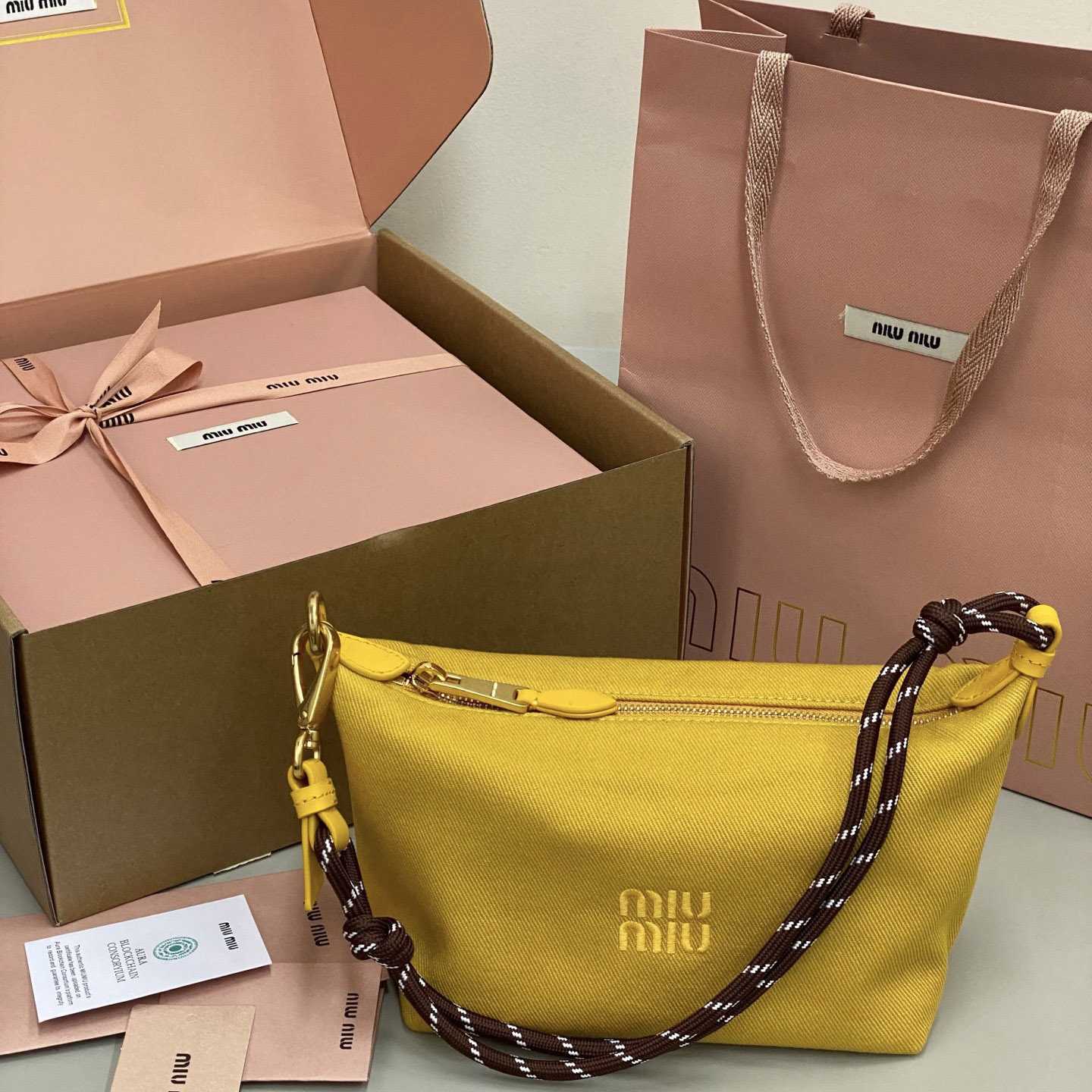 Miu Miu Gabardine Pouch - DesignerGu