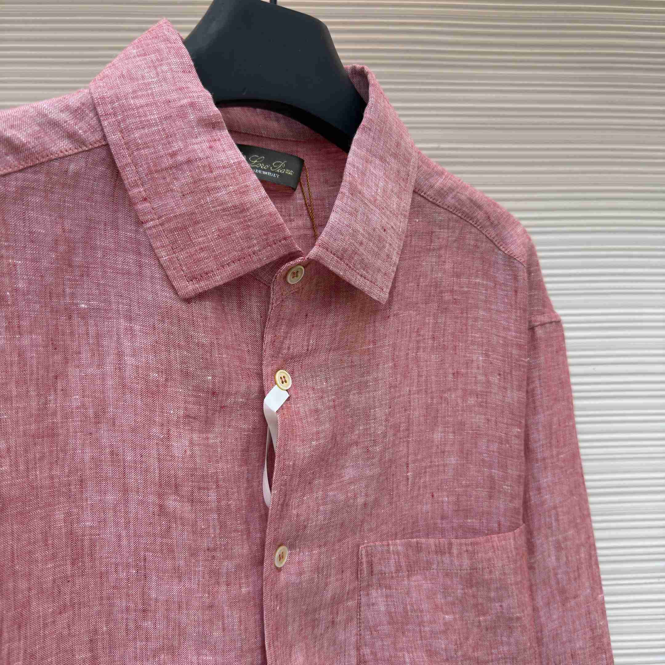 Loro Piana André Mélange Slub Linen Shirt - DesignerGu