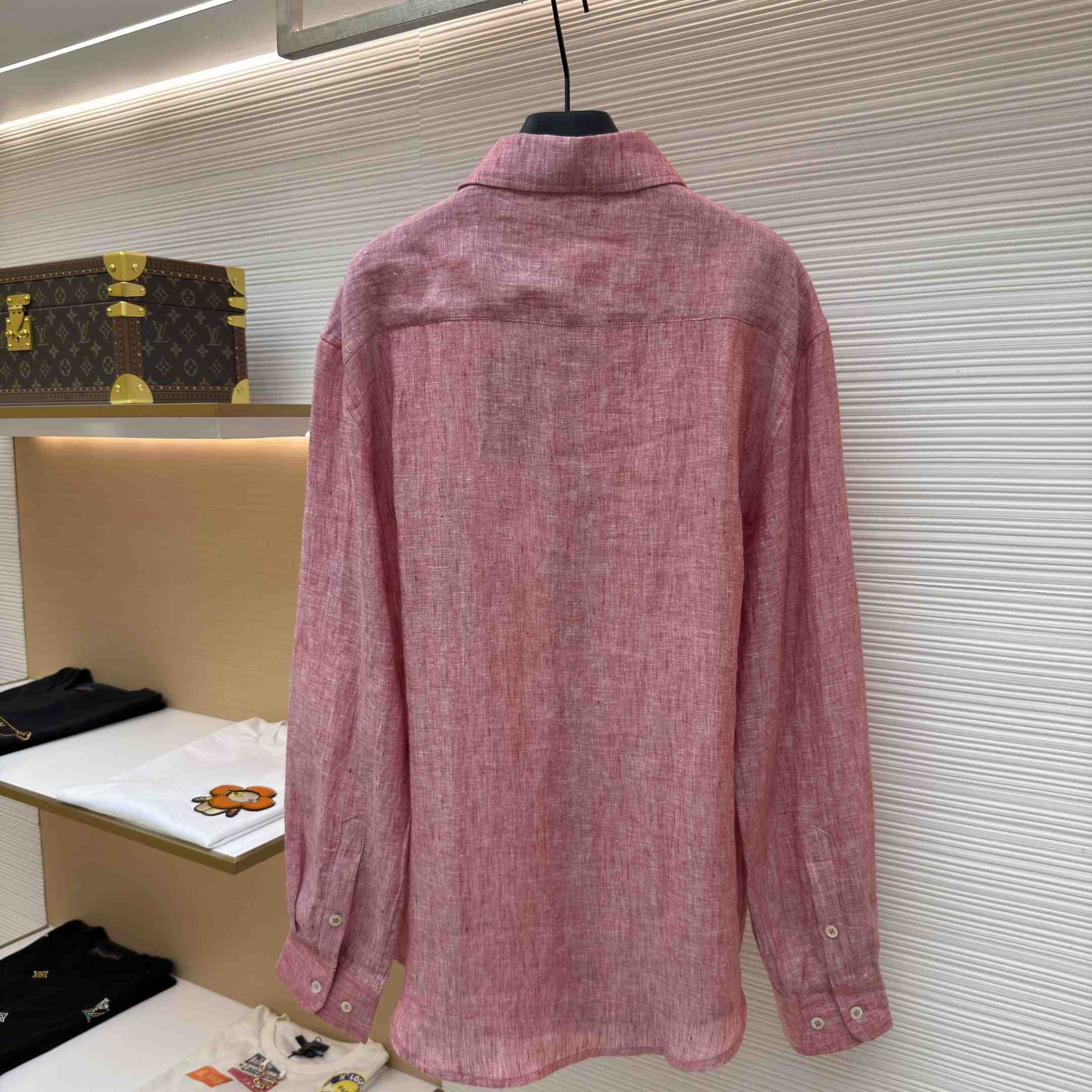Loro Piana André Mélange Slub Linen Shirt - DesignerGu