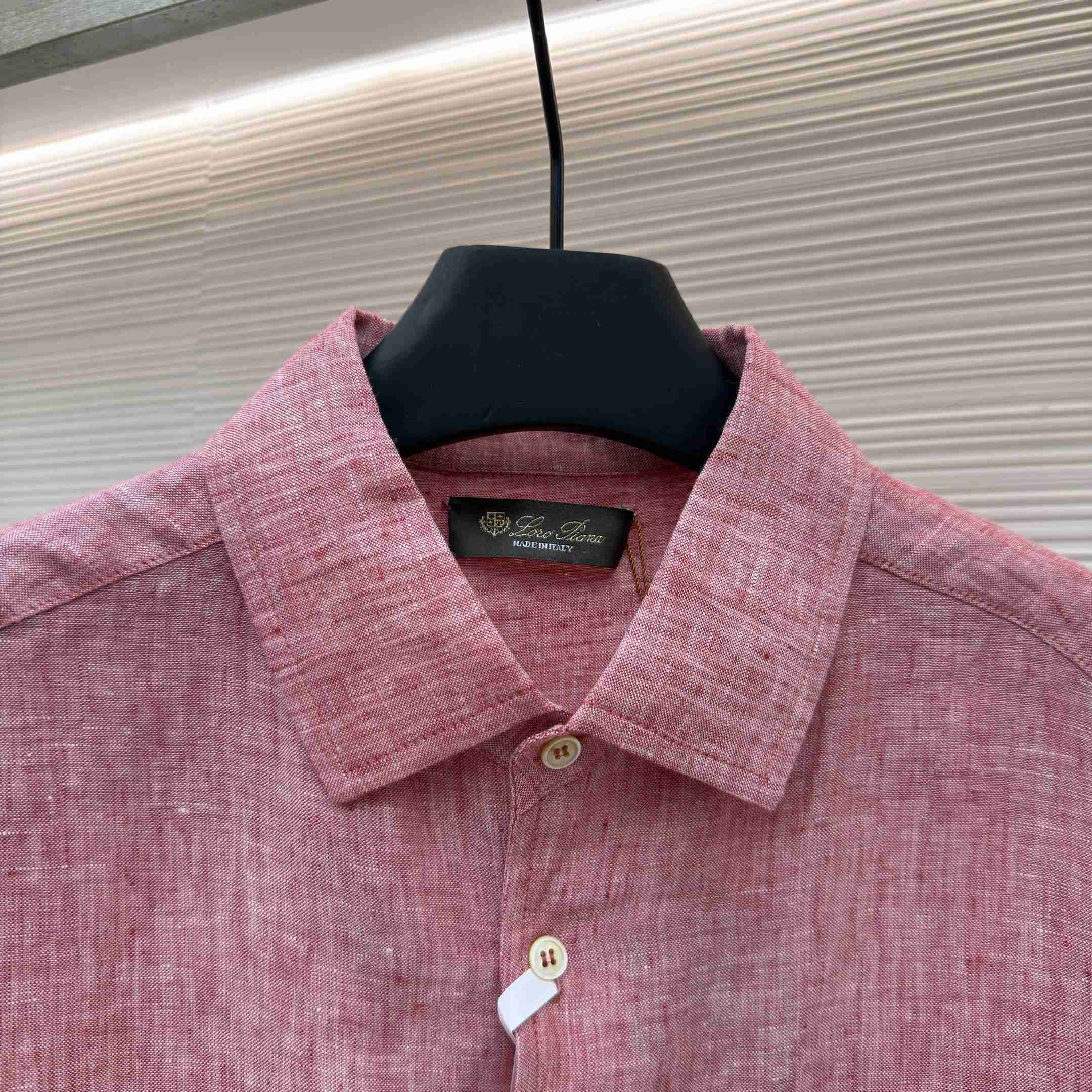 Loro Piana André Mélange Slub Linen Shirt - DesignerGu