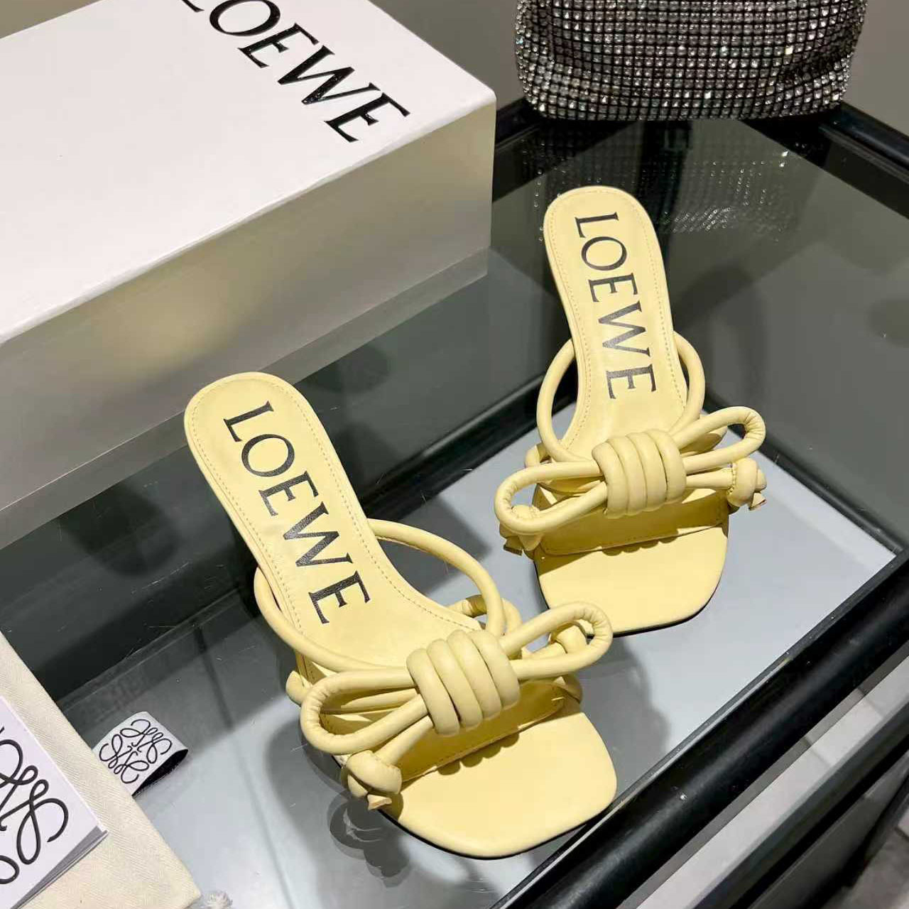 Loewe Flamenco Knot Sandal In Lambskin - DesignerGu