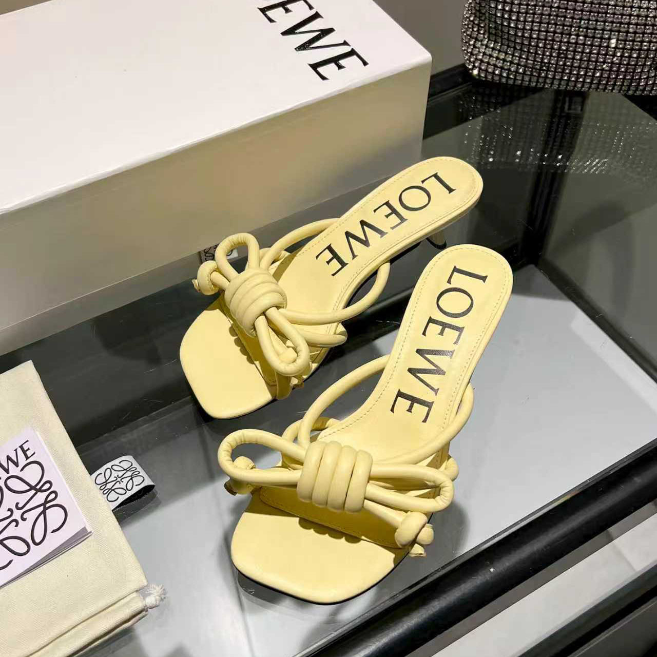 Loewe Flamenco Knot Sandal In Lambskin - DesignerGu