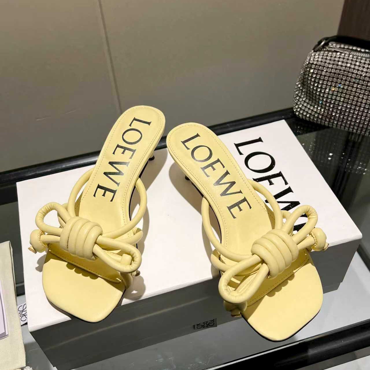 Loewe Flamenco Knot Sandal In Lambskin - DesignerGu
