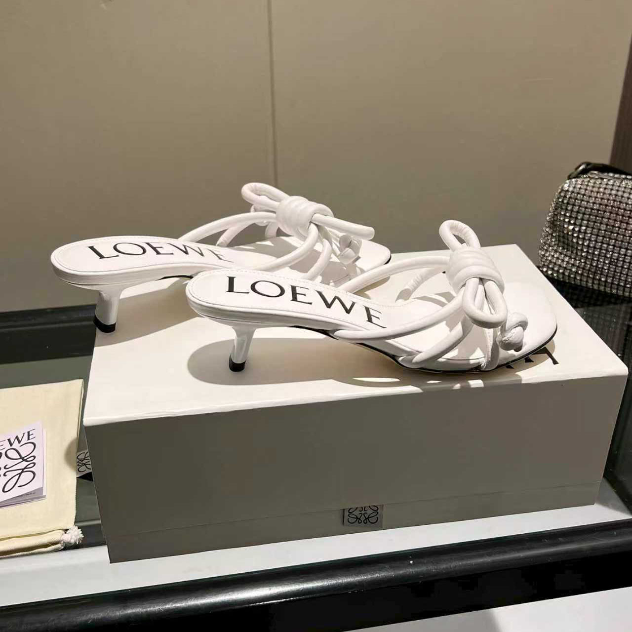 Loewe Flamenco Knot Sandal In Lambskin - DesignerGu