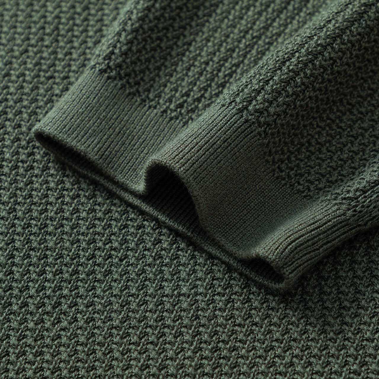 Zegna Premium Cotton Knit Johnny Collar Polo Sweater - DesignerGu