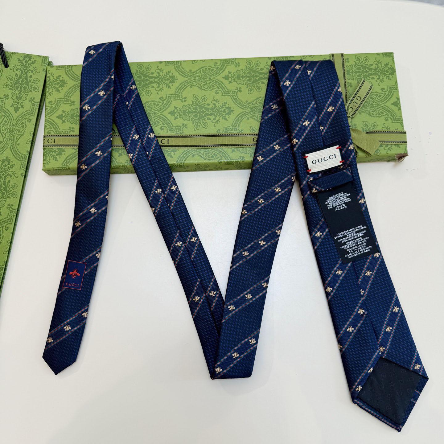 Gucci Bee And Web Silk Jacquard Tie - DesignerGu