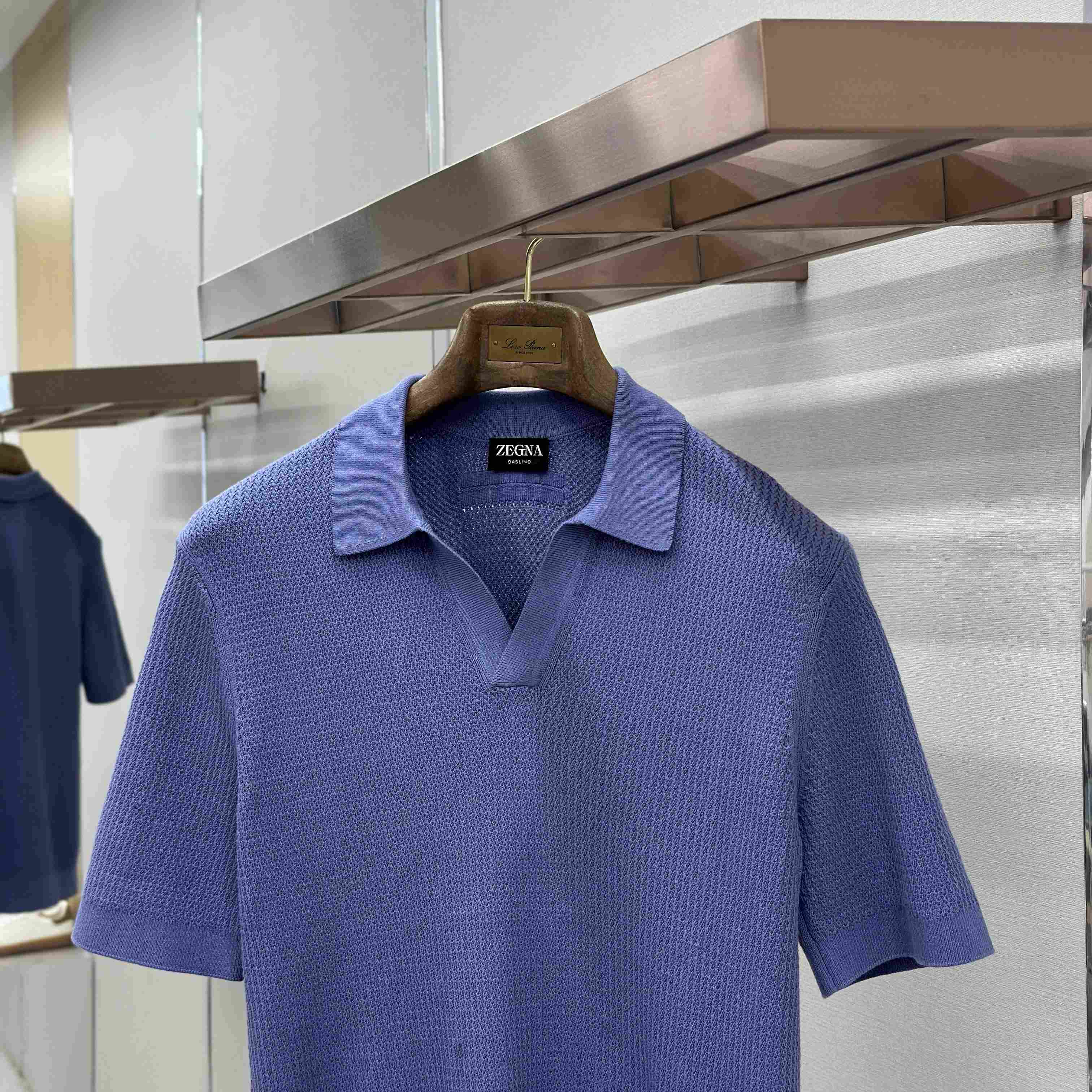 Zegna Lilac Premium Cotton Polo Shirt - DesignerGu