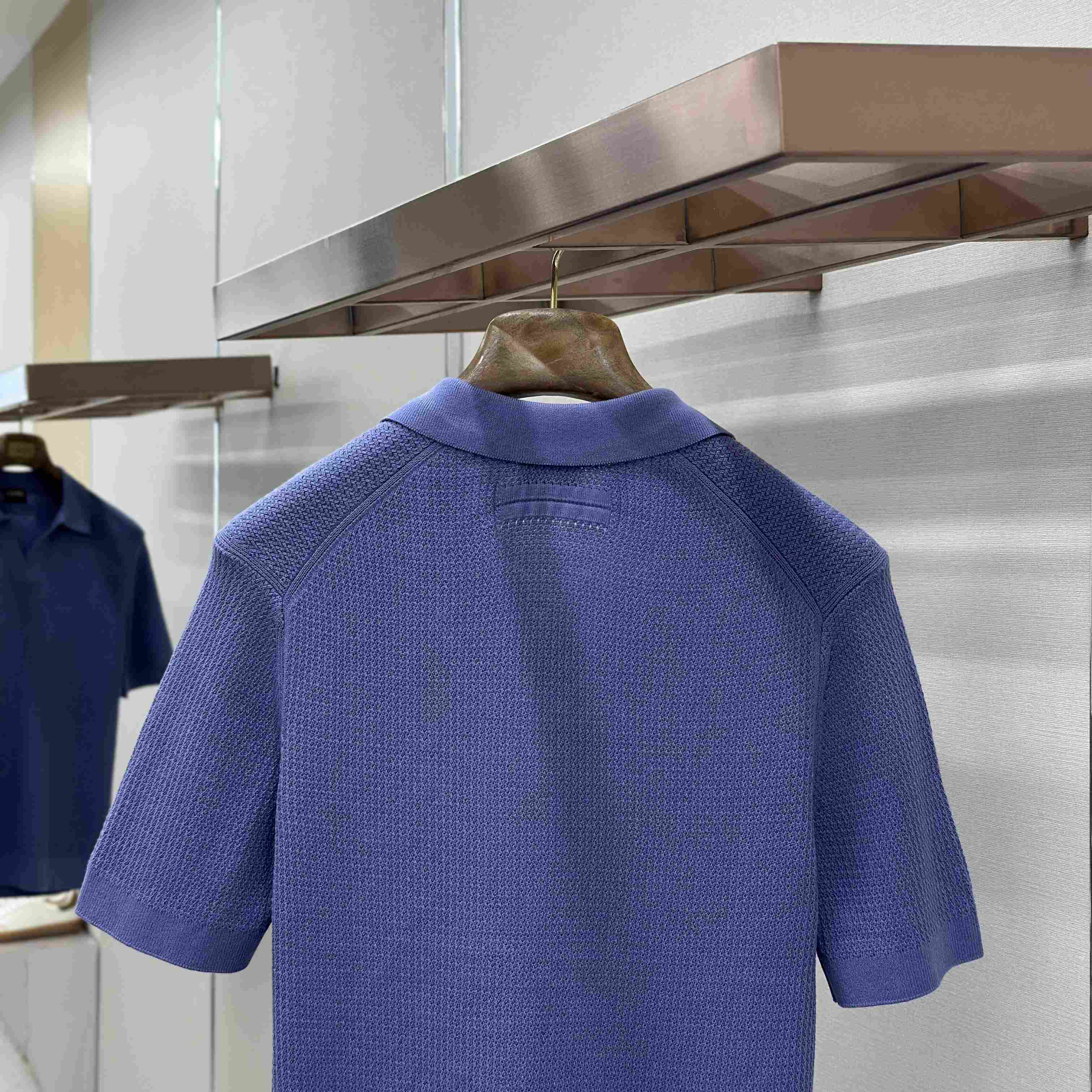 Zegna Lilac Premium Cotton Polo Shirt - DesignerGu