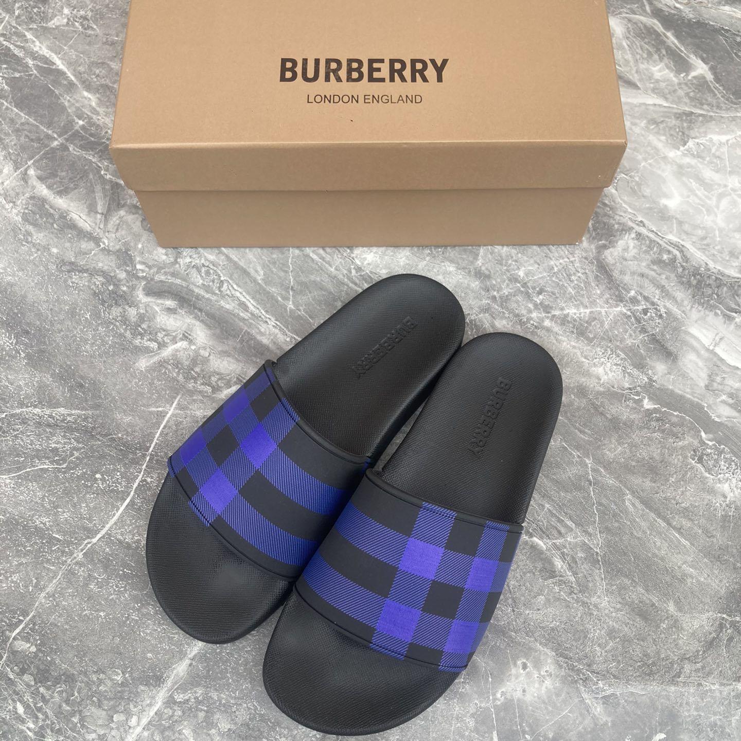 Burberry Furley Check Slide Sandals - DesignerGu