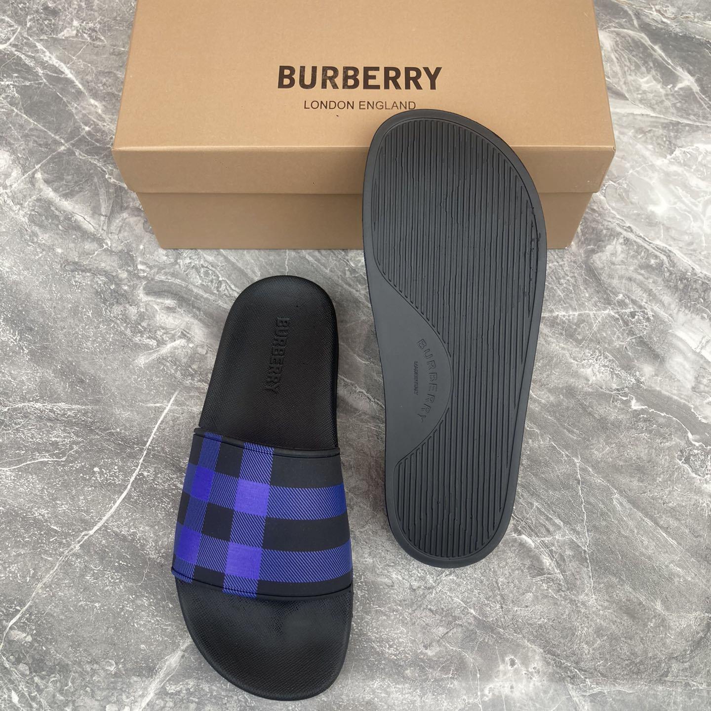 Burberry Furley Check Slide Sandals - DesignerGu