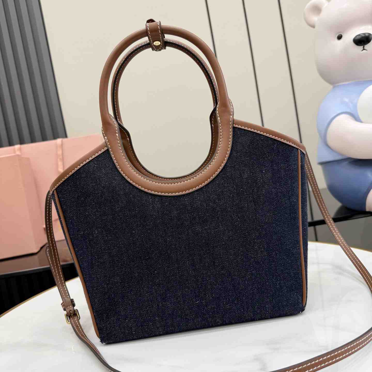 Miu Miu Lvy Denim Bag 5BG288 - DesignerGu