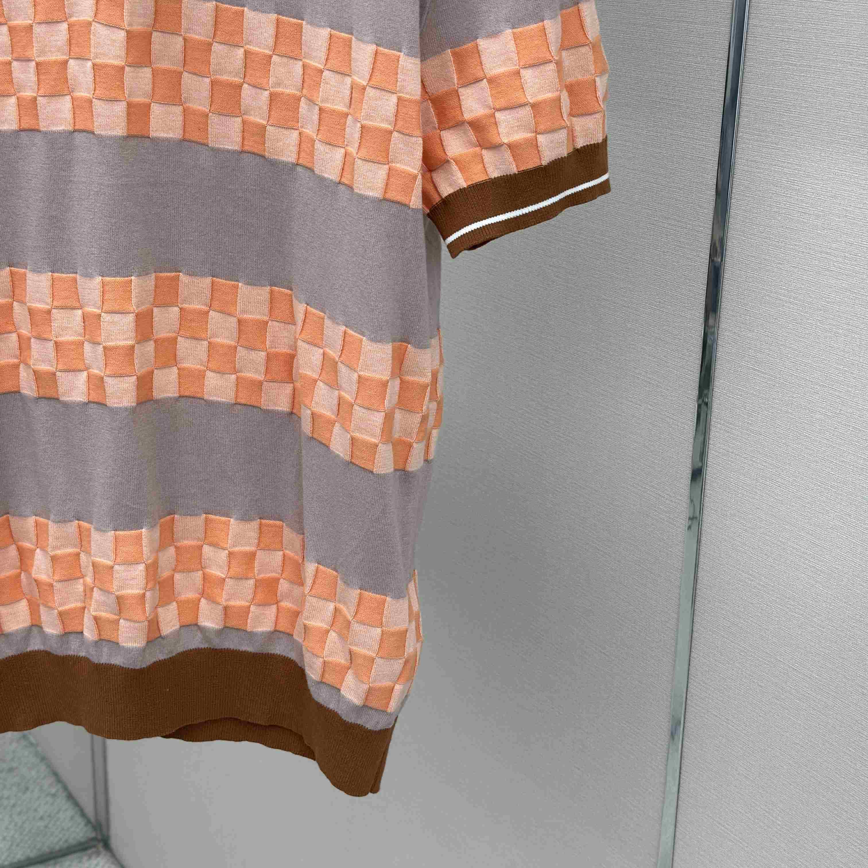 Louis Vuitton Damier Striped Polo Shirt 1AK6Z8 - DesignerGu