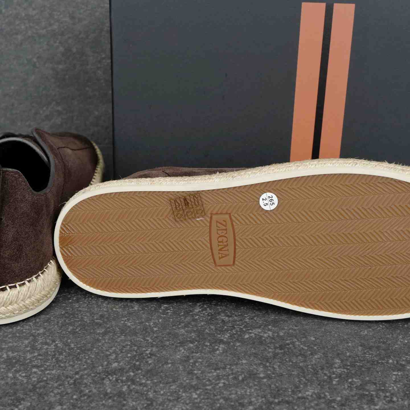 Zegna Dark Brown Suede Triple Stitch™ Espadrilles - DesignerGu
