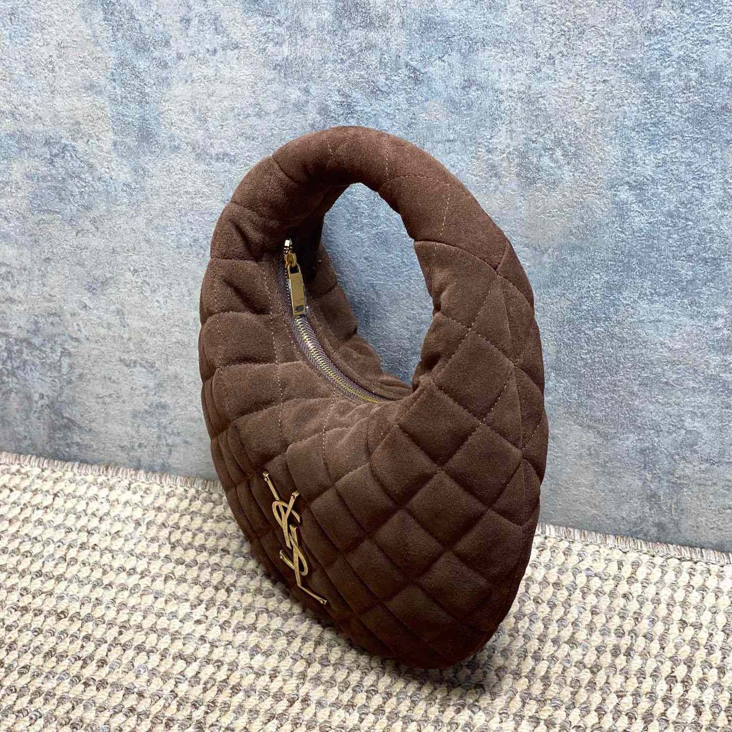 Saint Laurent Icarino In Quilted Suede - DesignerGu