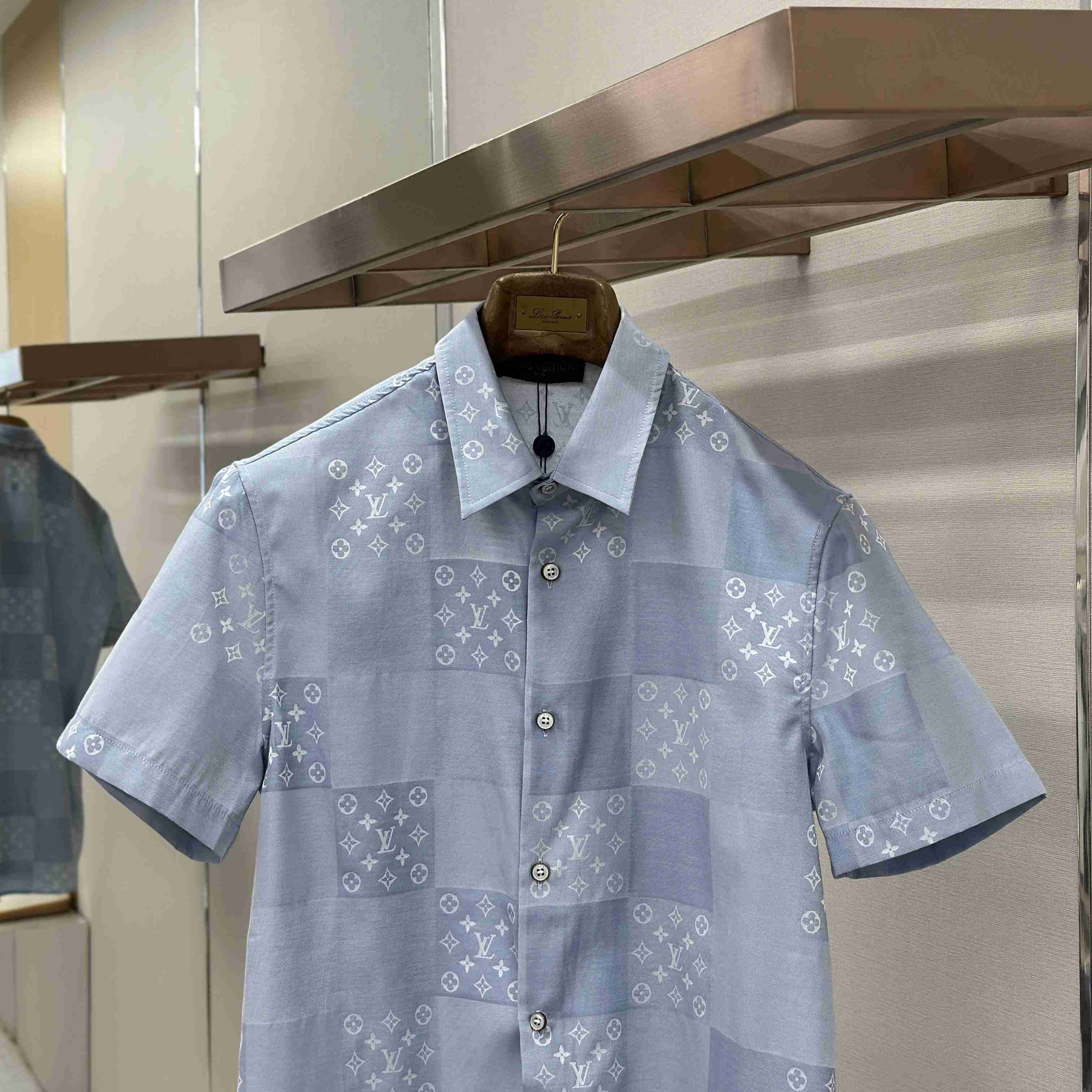 Louis Vuitton Patchwork Jacquard Short-Sleeved Shirt  1AK77O - DesignerGu