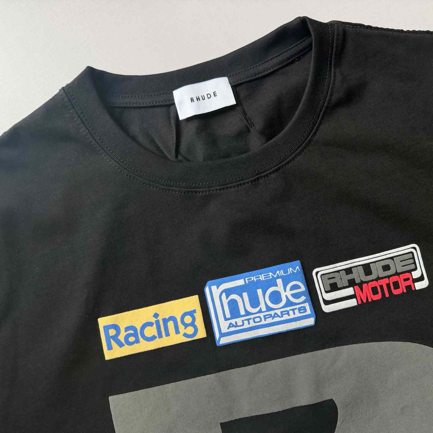 Rhude Petrol Patch Tee ' Black' - DesignerGu