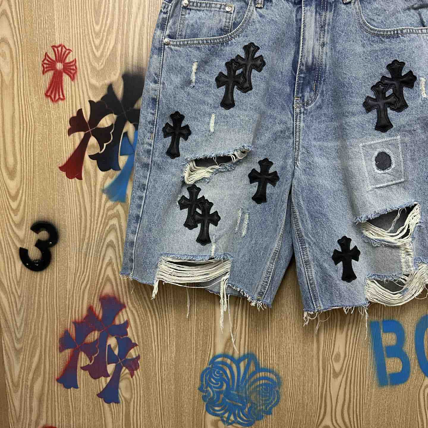 Chrome Hearts Denim Shorts - DesignerGu
