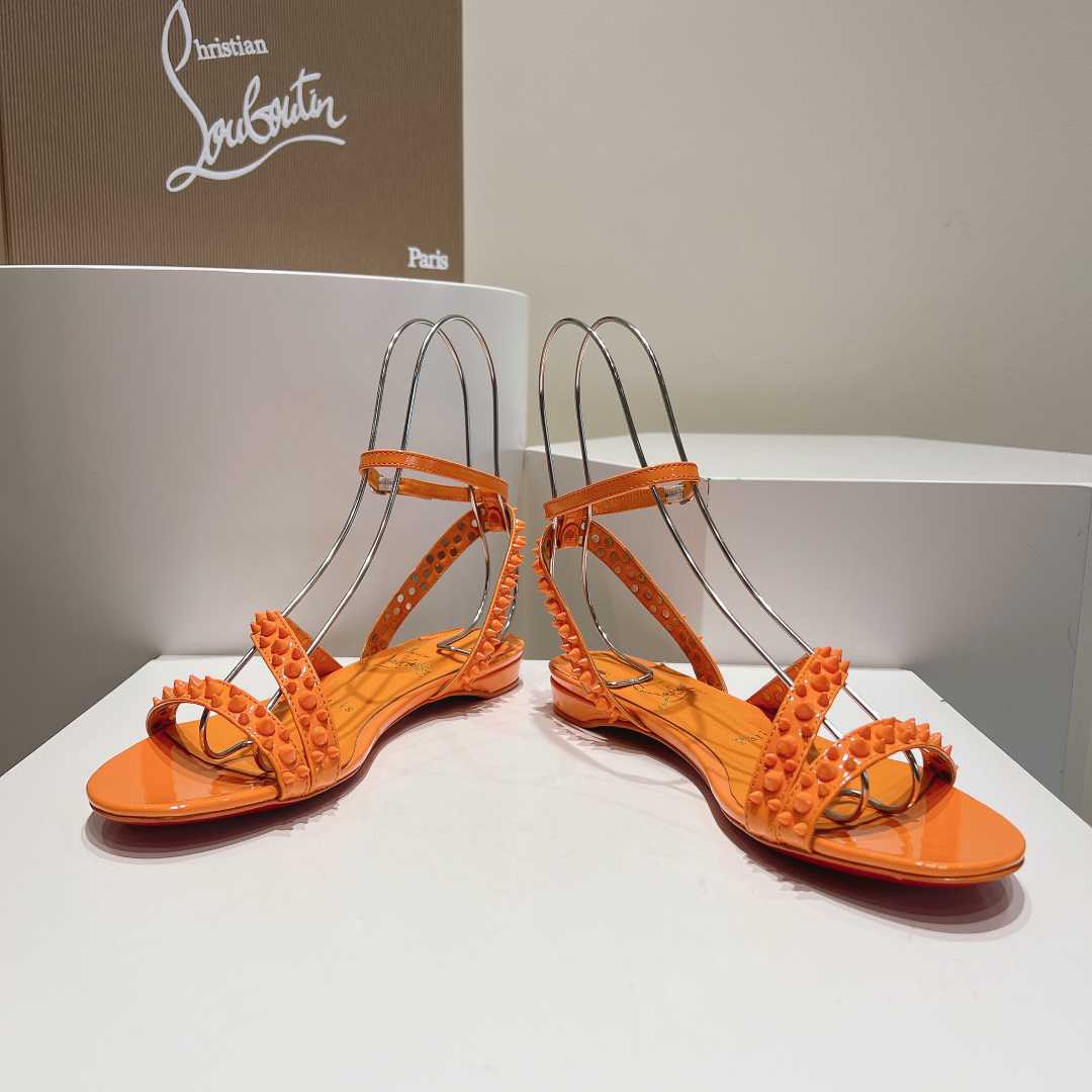 Christian Louboutin Mafaldina Spikes Leather Sandals - DesignerGu