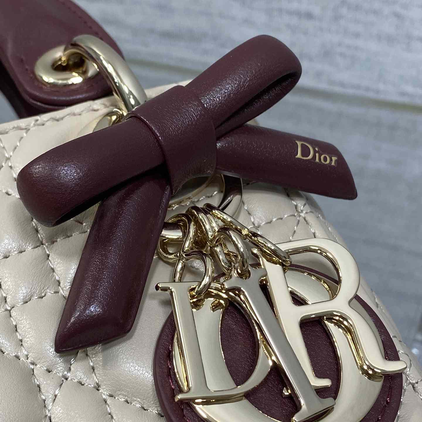 Dior Mini Lady Dior Bag With Chain - DesignerGu
