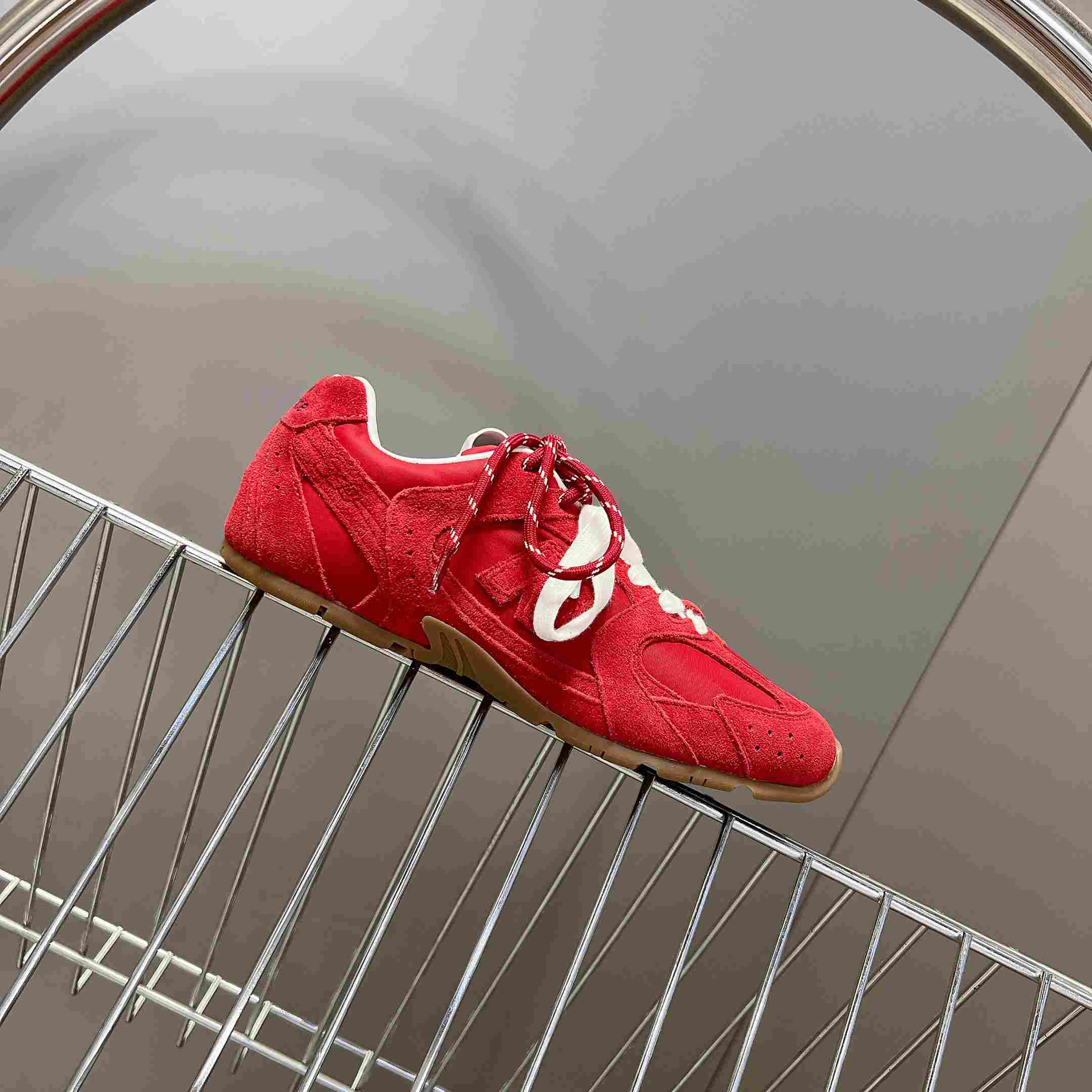 New Balance X Miu Miu 530 SL Technical Fabric And Suede Sneakers - DesignerGu