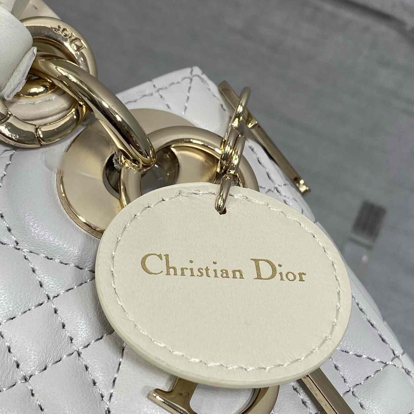 Dior Mini Lady Dior Bag With Chain - DesignerGu