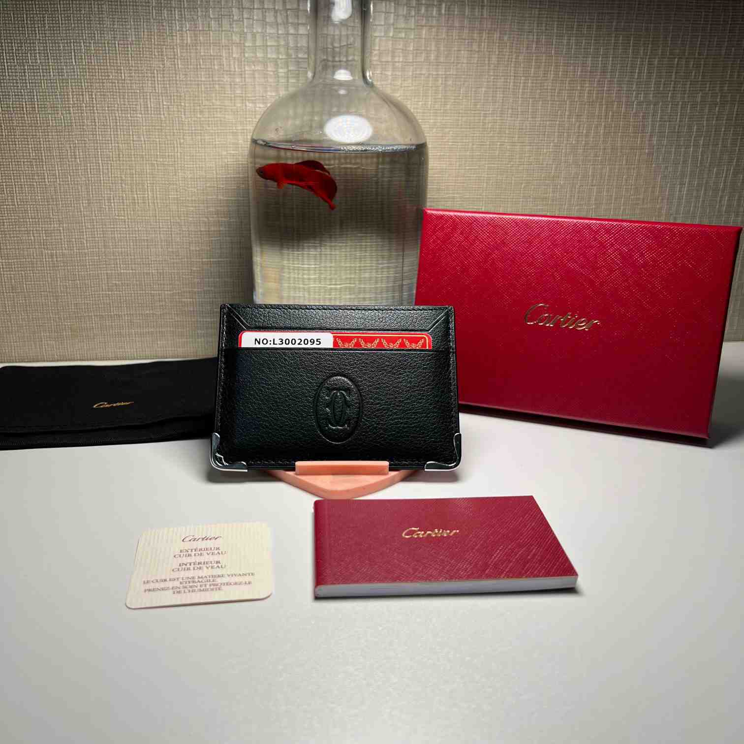 Cartier Leather Must De Cartier Card Holder - DesignerGu