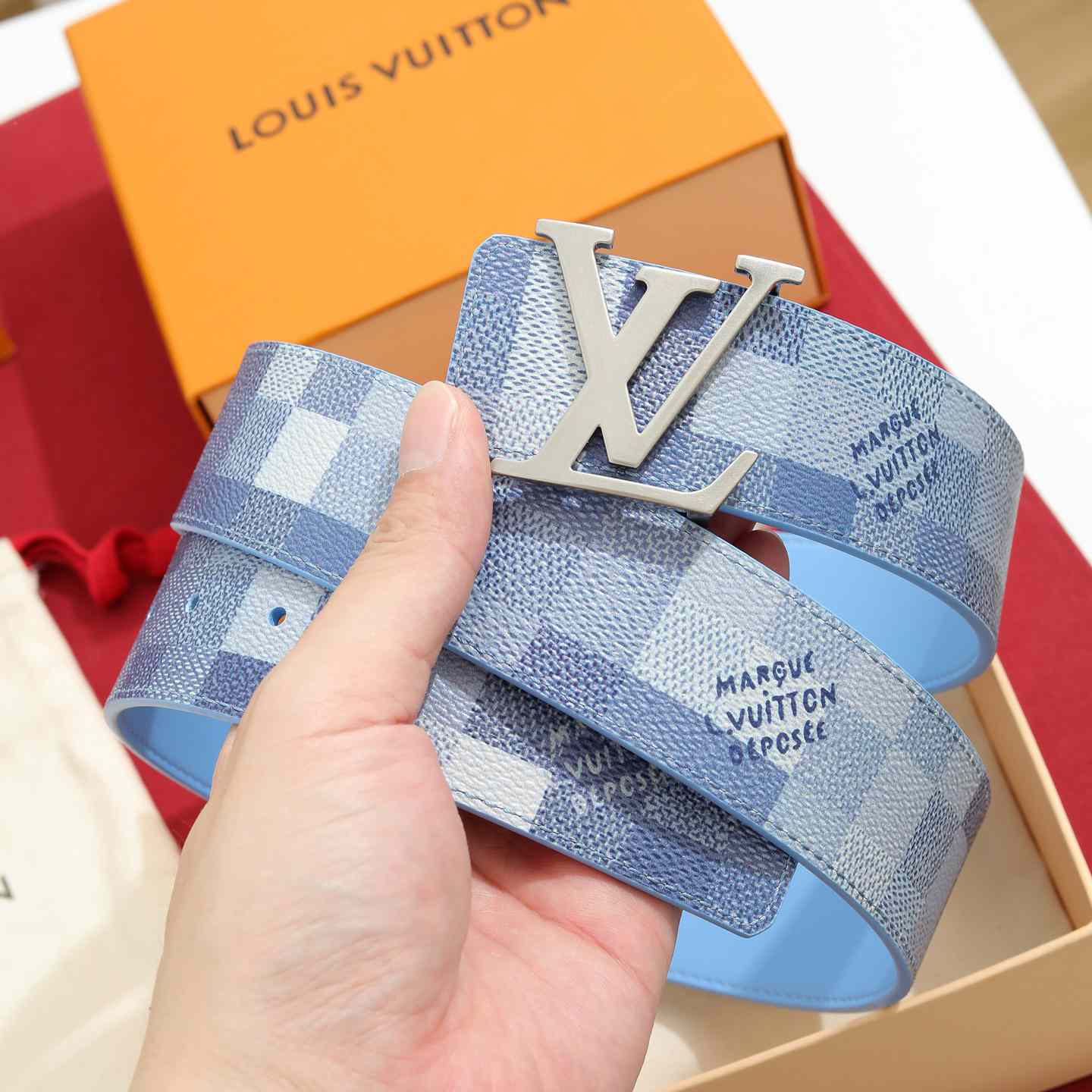 Louis Vuitton LV Initiales Damoflage 40mm Reversible Belt  - DesignerGu