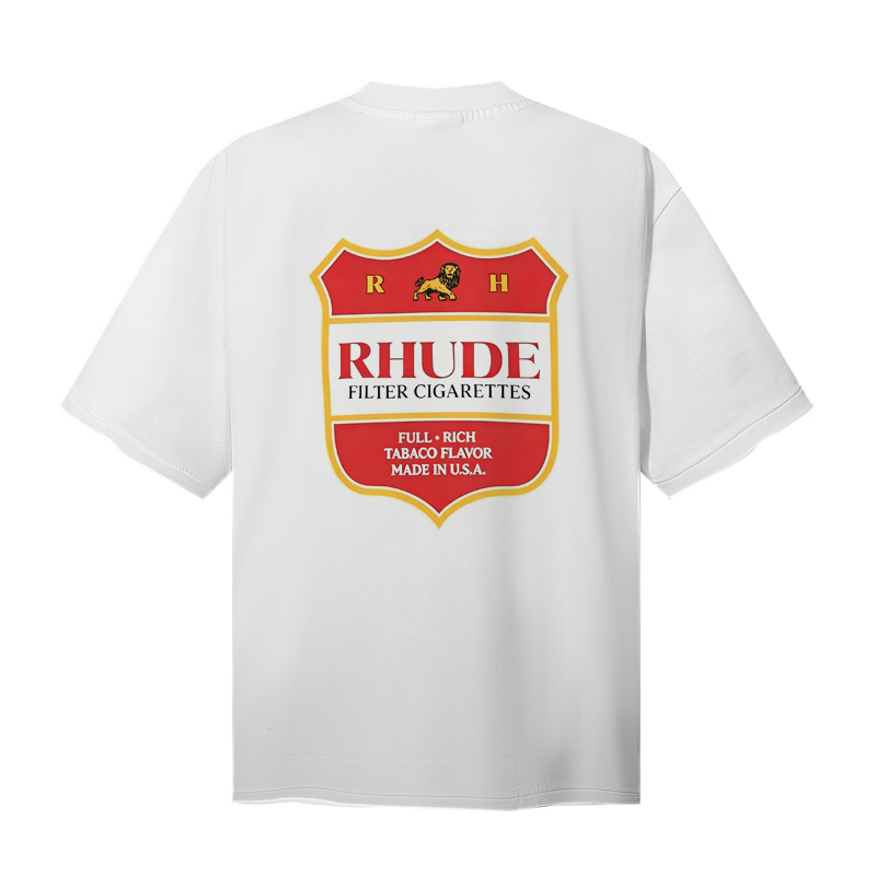 Rhude Filtaro Crest Cotton T-Shirt 'White' - DesignerGu