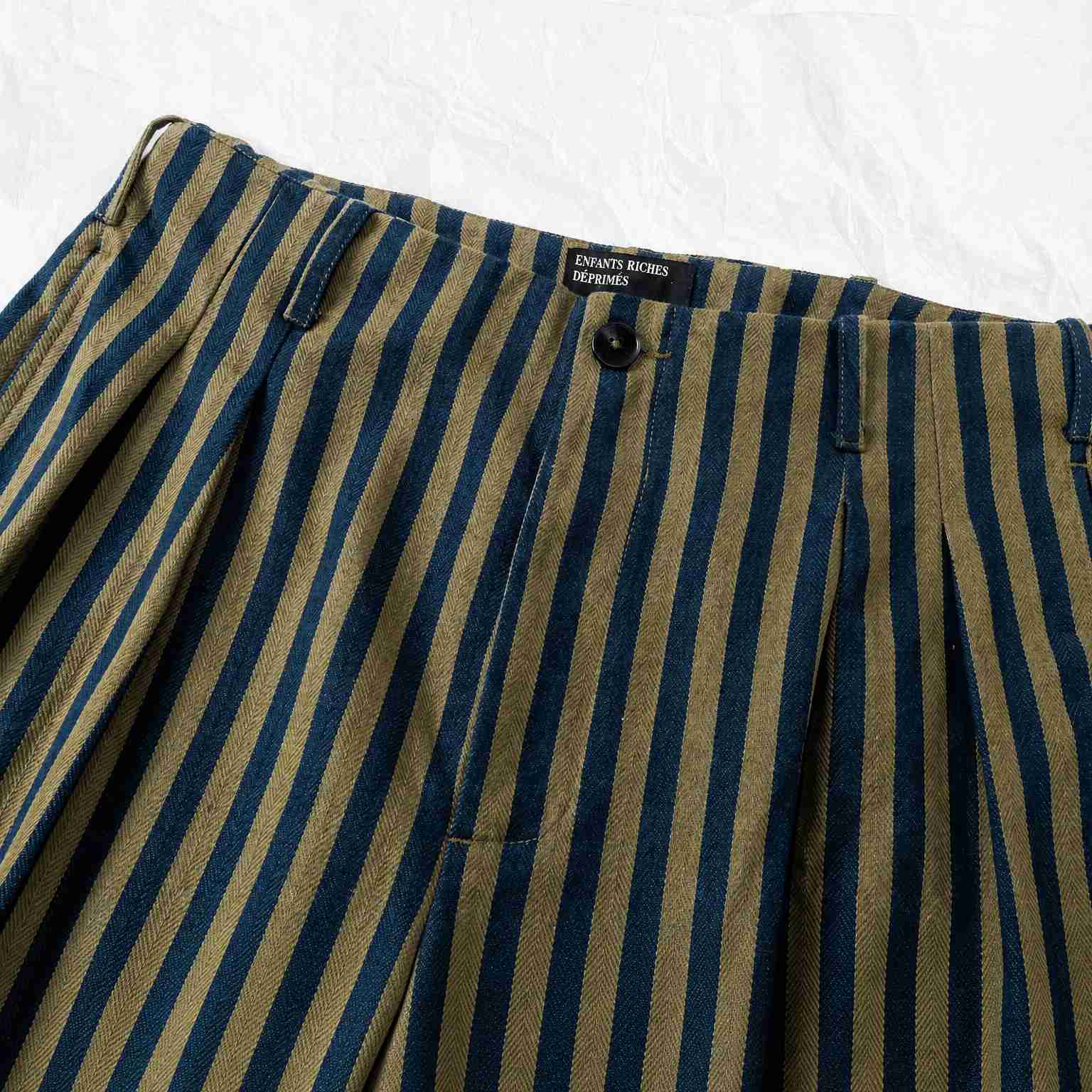 Enfants Riches Déprimés Natural Striped Pocket Pants - DesignerGu