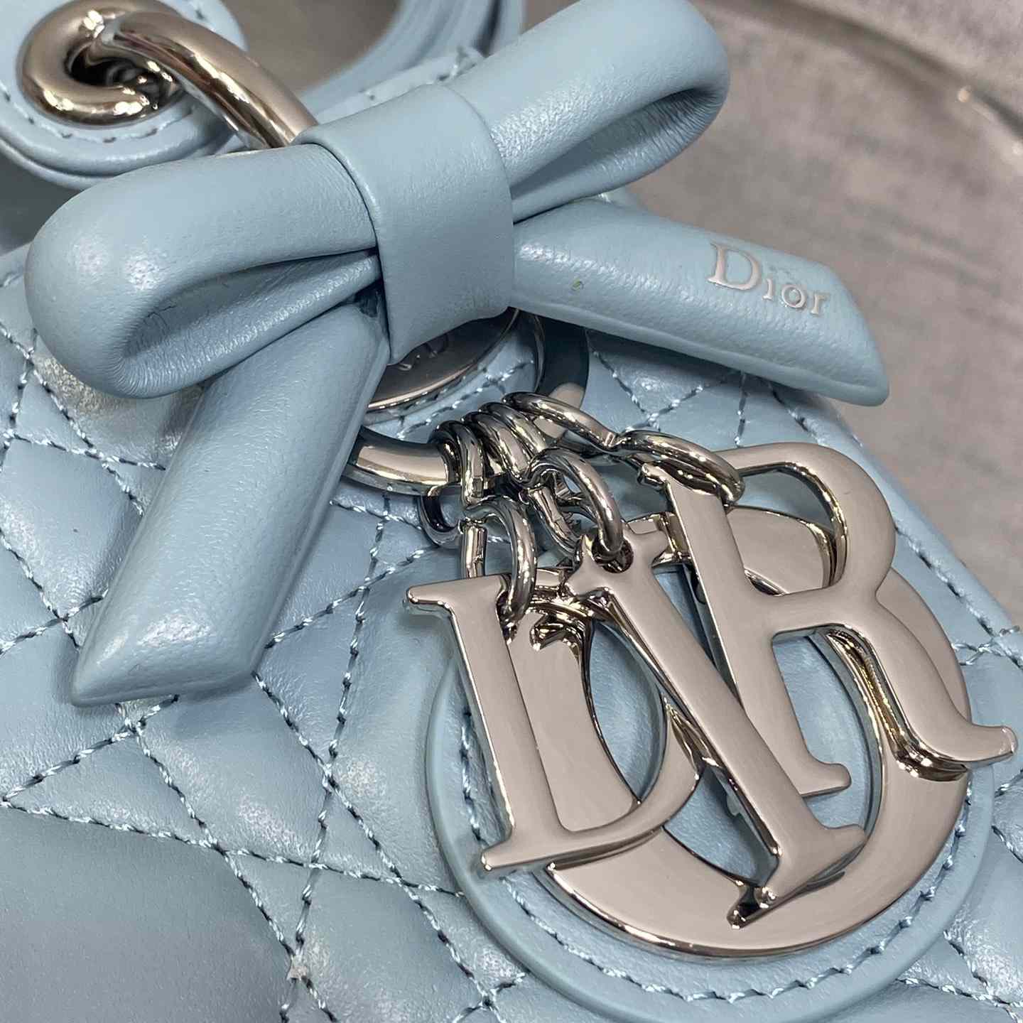 Dior Mini Lady Dior Bag With Chain - DesignerGu