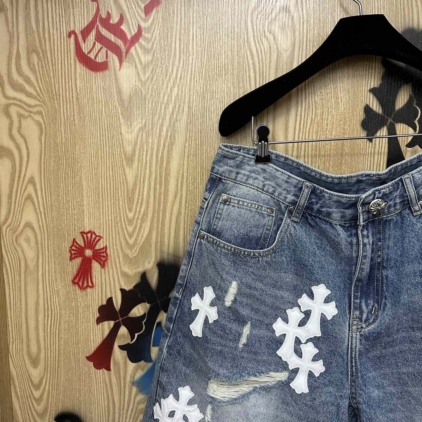 Chrome Hearts Denim Shorts - DesignerGu