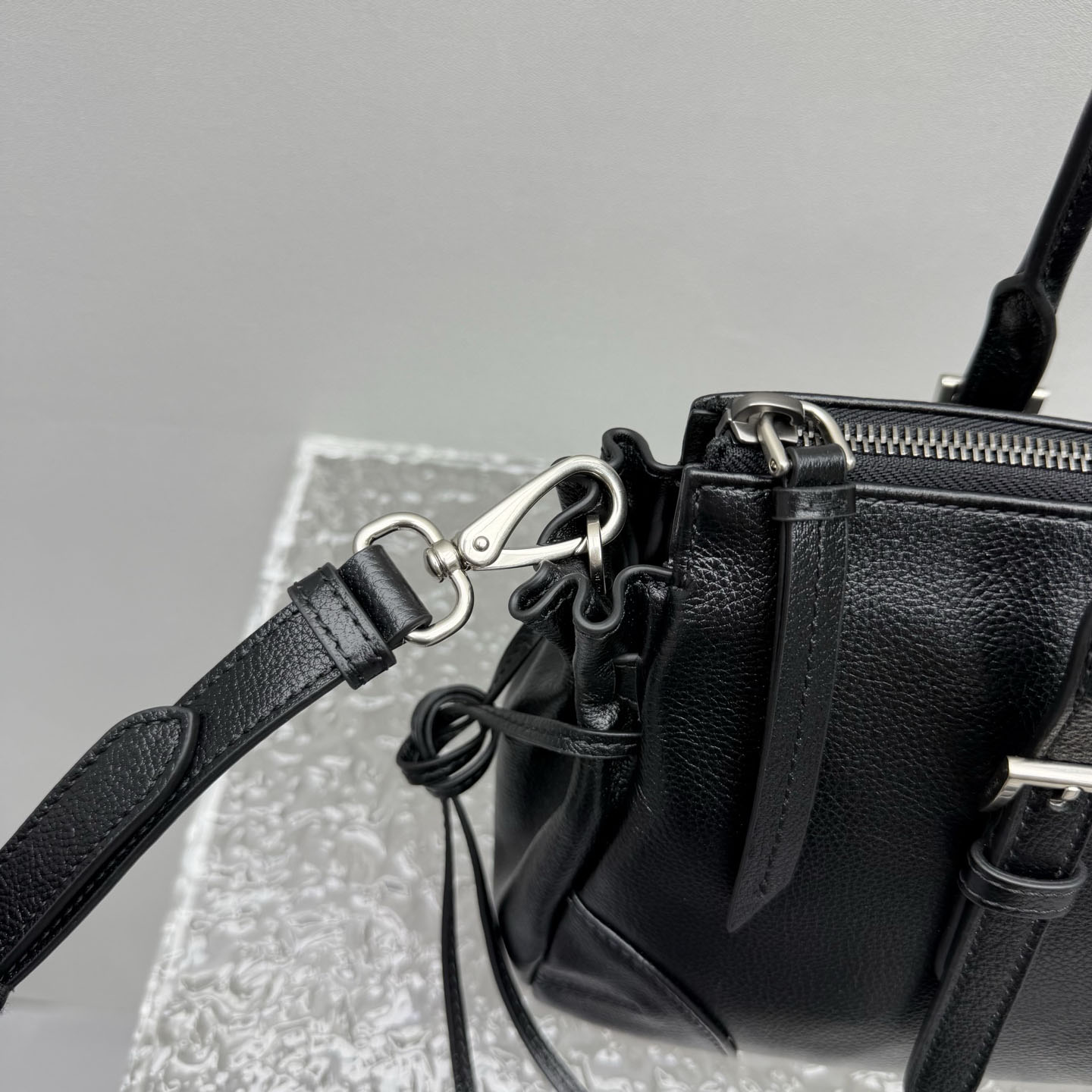 Prada Bonnie Medium Antiqued Leather Tote Bag - DesignerGu