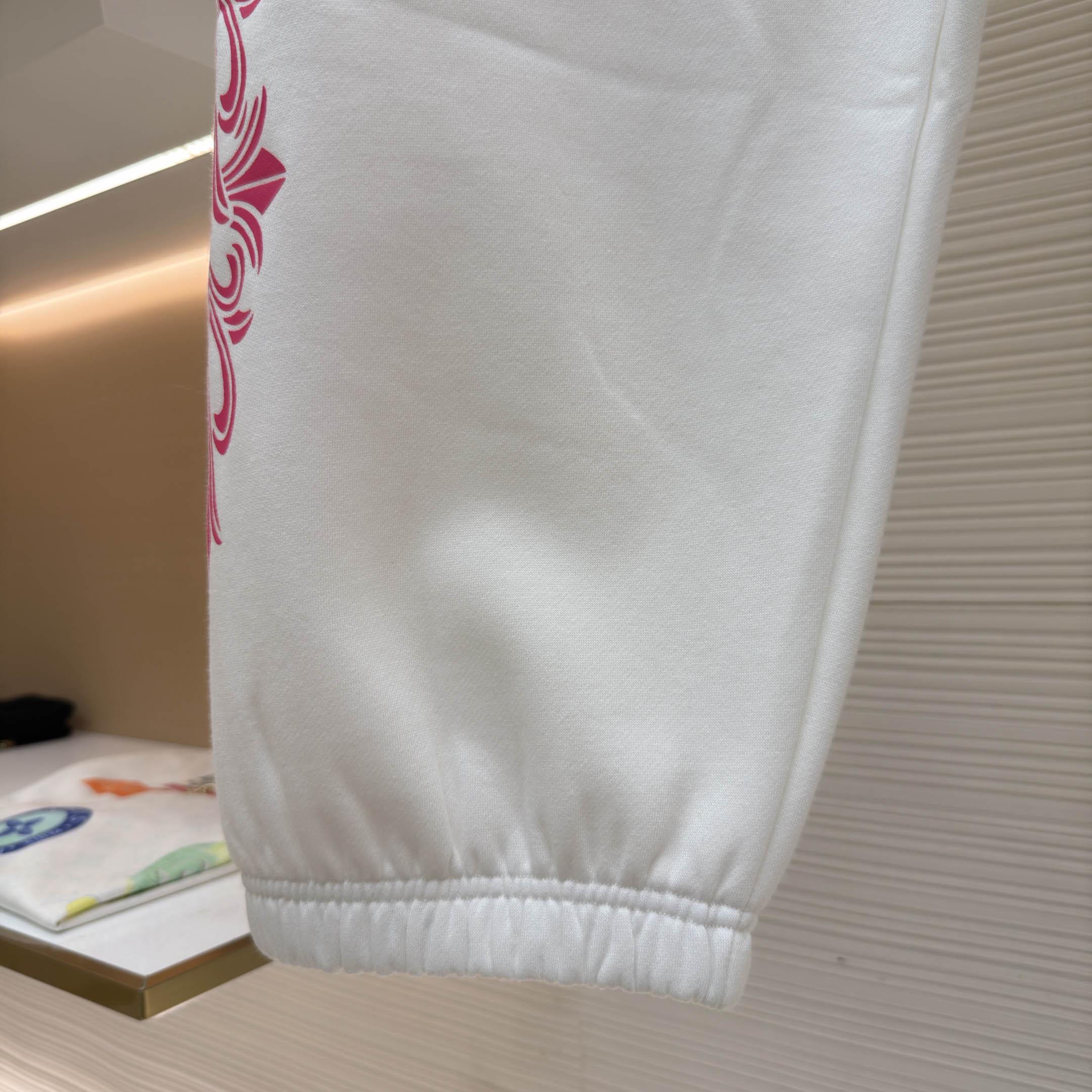 Chrome Hearts Horseshoe White Sweatpants - DesignerGu