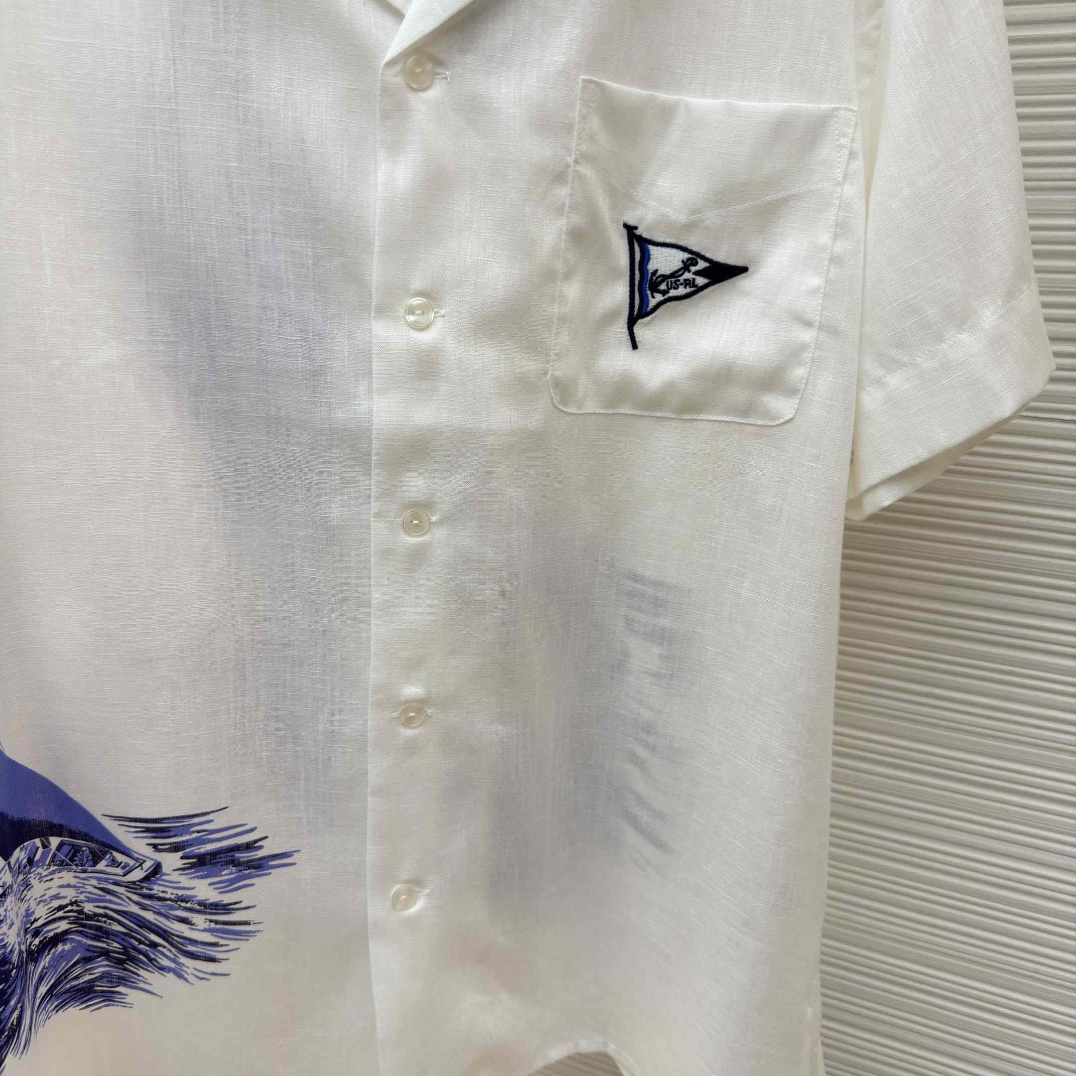  Ralph Lauren Linen Camp Shirt Vintage Nautical Sail - DesignerGu