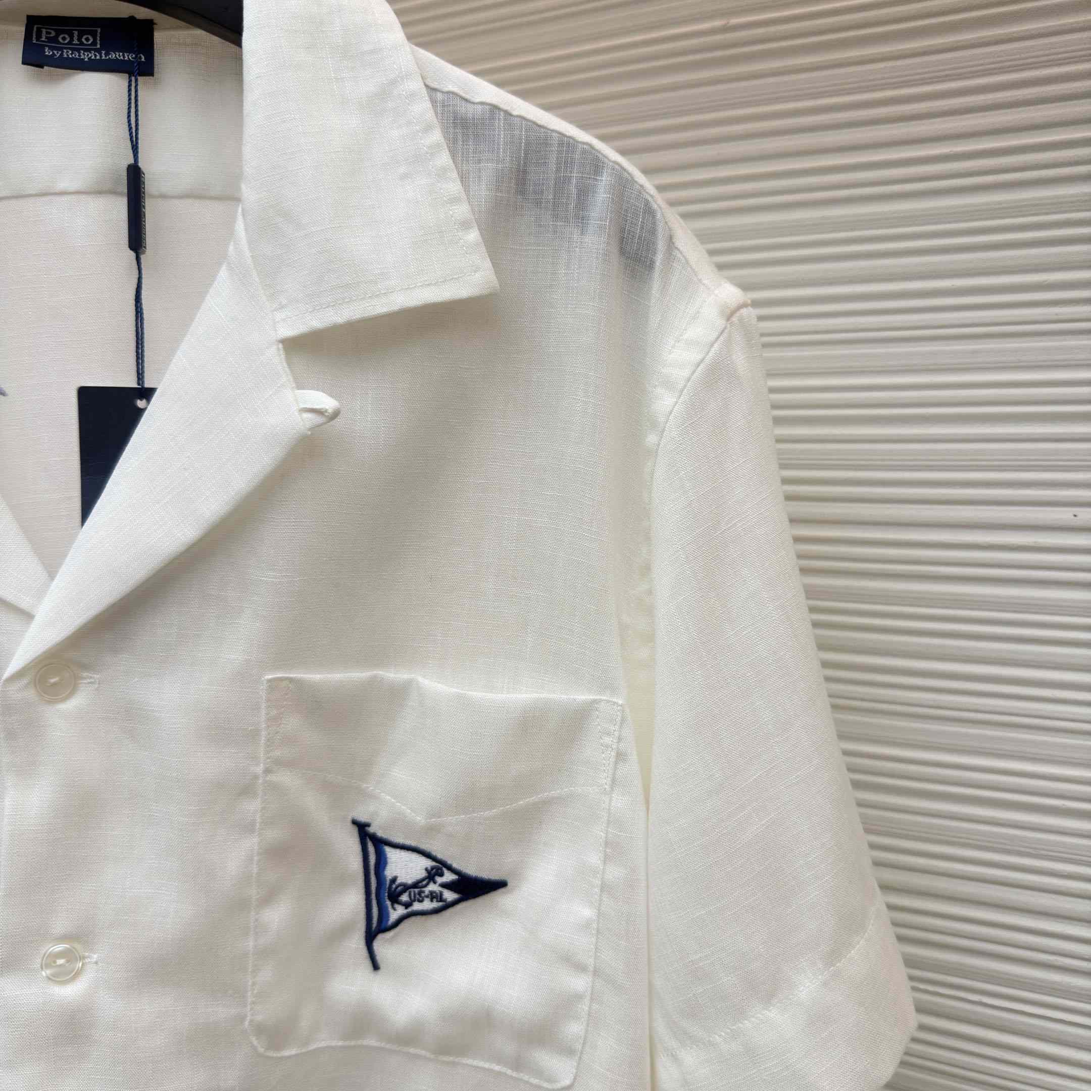 Ralph Lauren Linen Camp Shirt Vintage Nautical Sail - DesignerGu