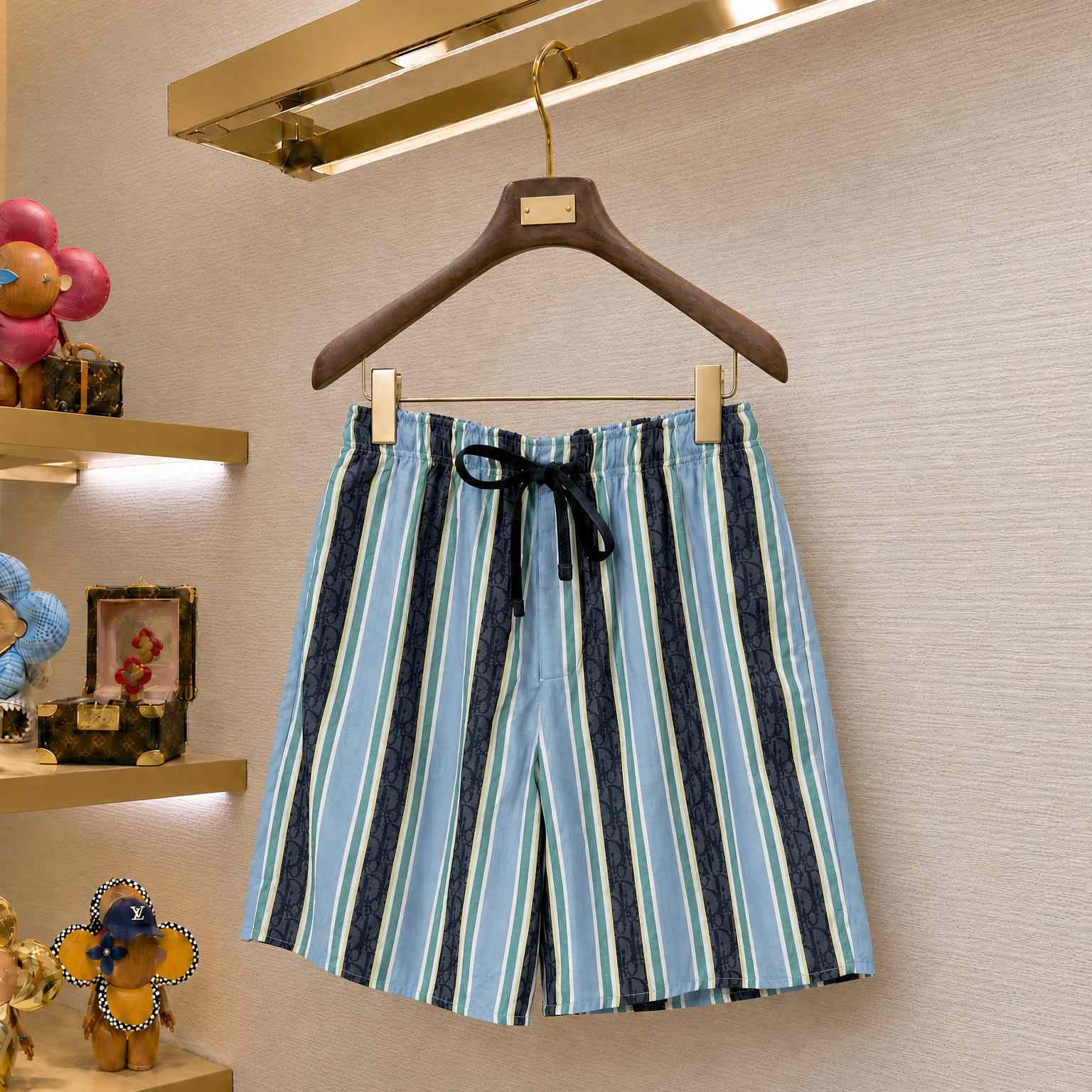  Dior Dioriviera Dior Oblique Sun Stripes Shorts - DesignerGu