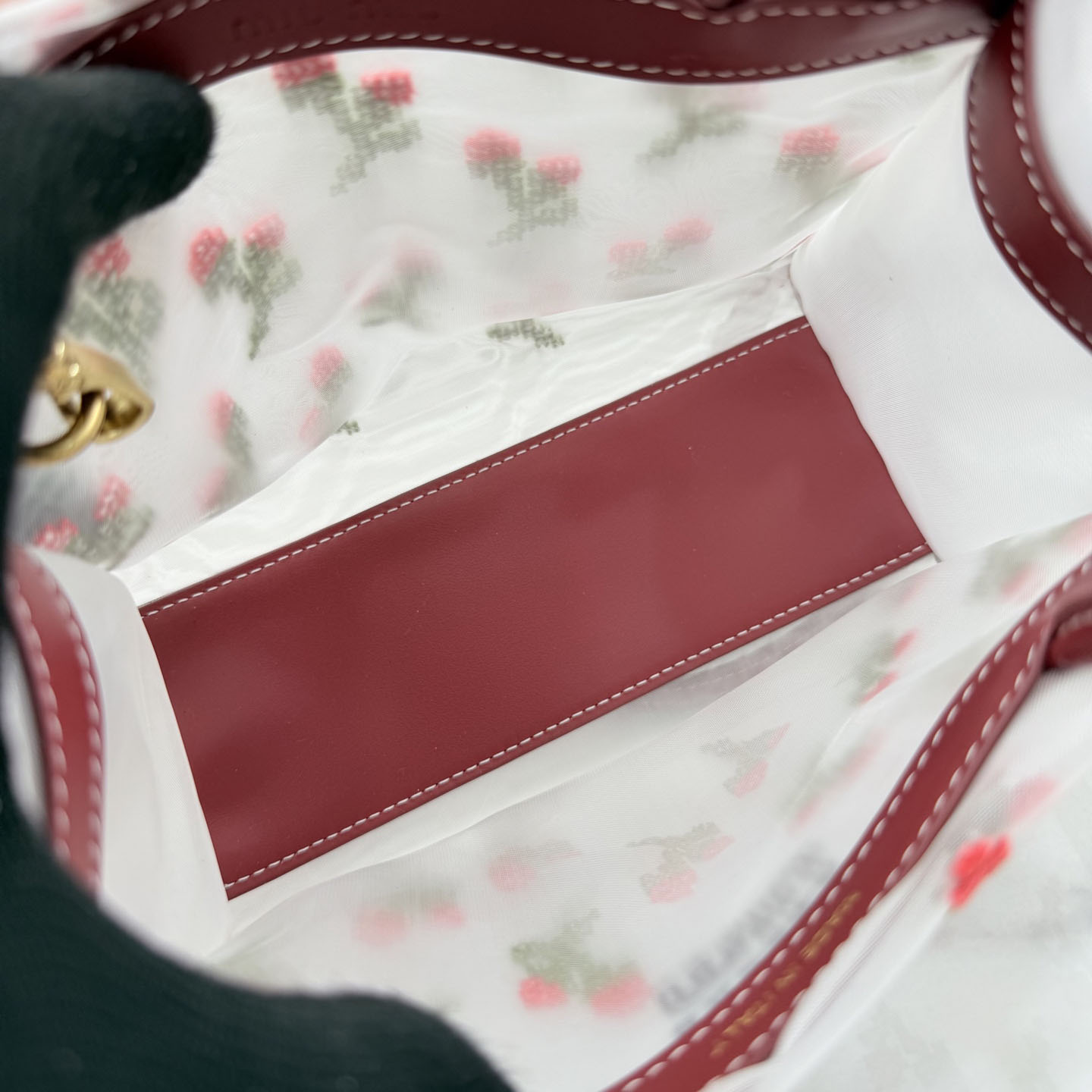 Miu Miu Embroidered Mesh Top-Handle Bag - DesignerGu