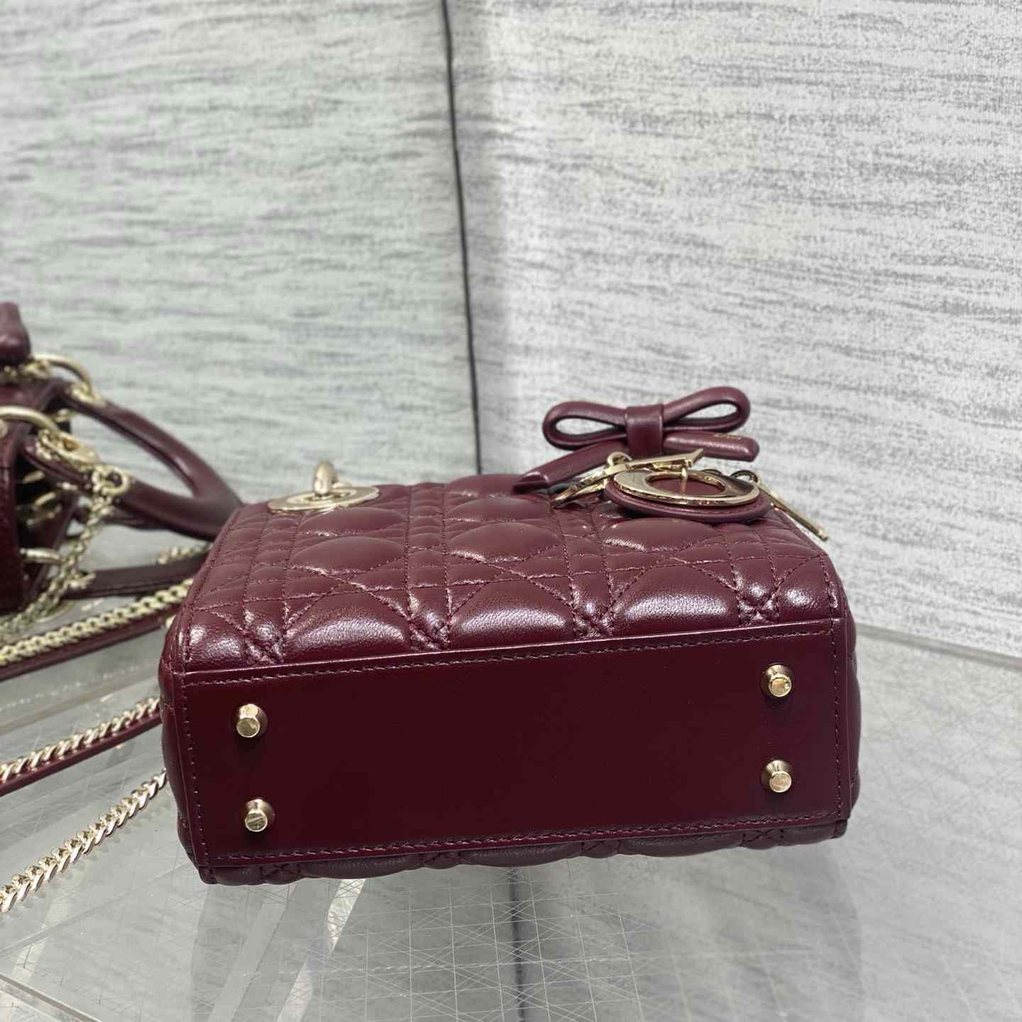 Dior Mini Lady Dior Bag With Chain - DesignerGu