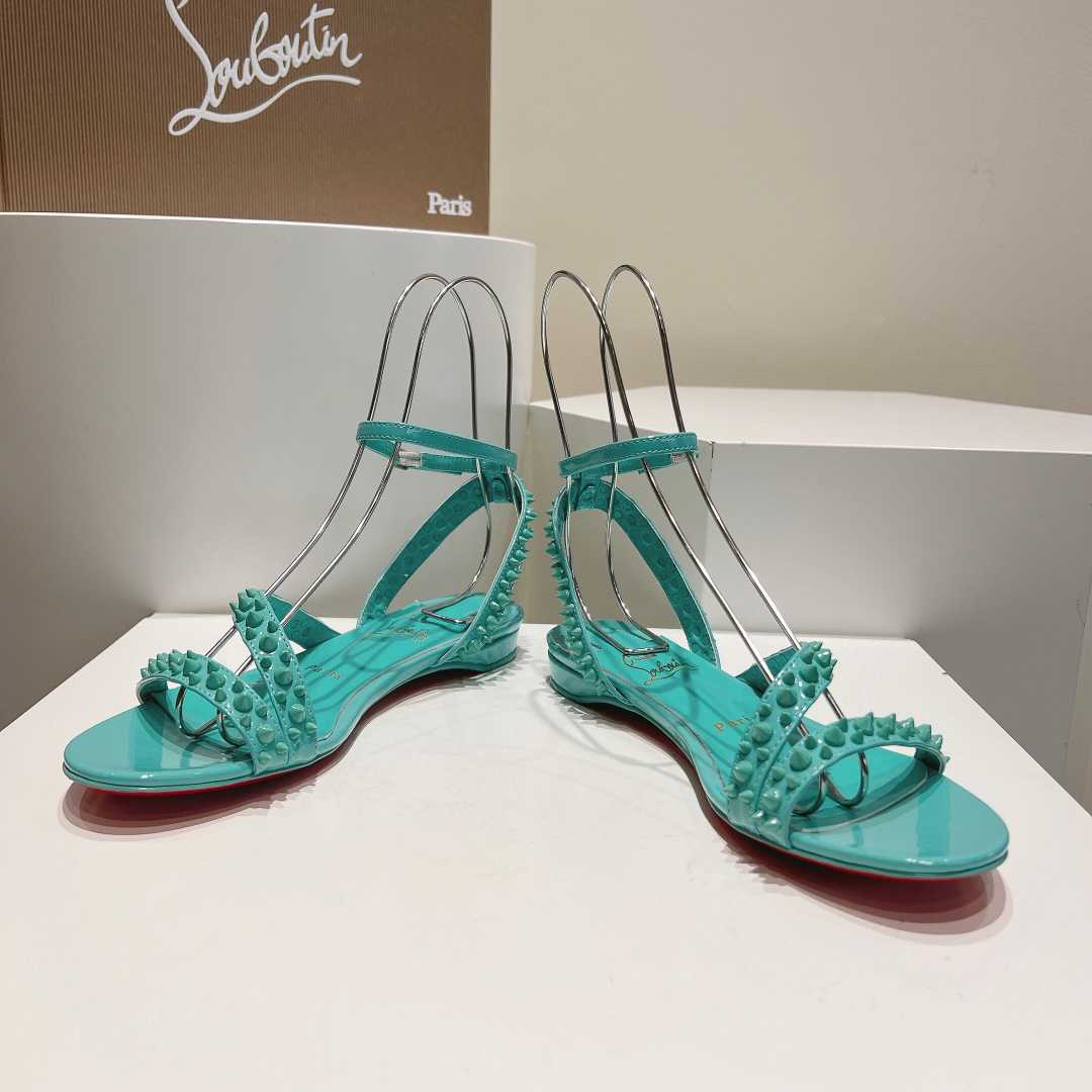 Christian Louboutin Mafaldina Spikes Leather Sandals - DesignerGu