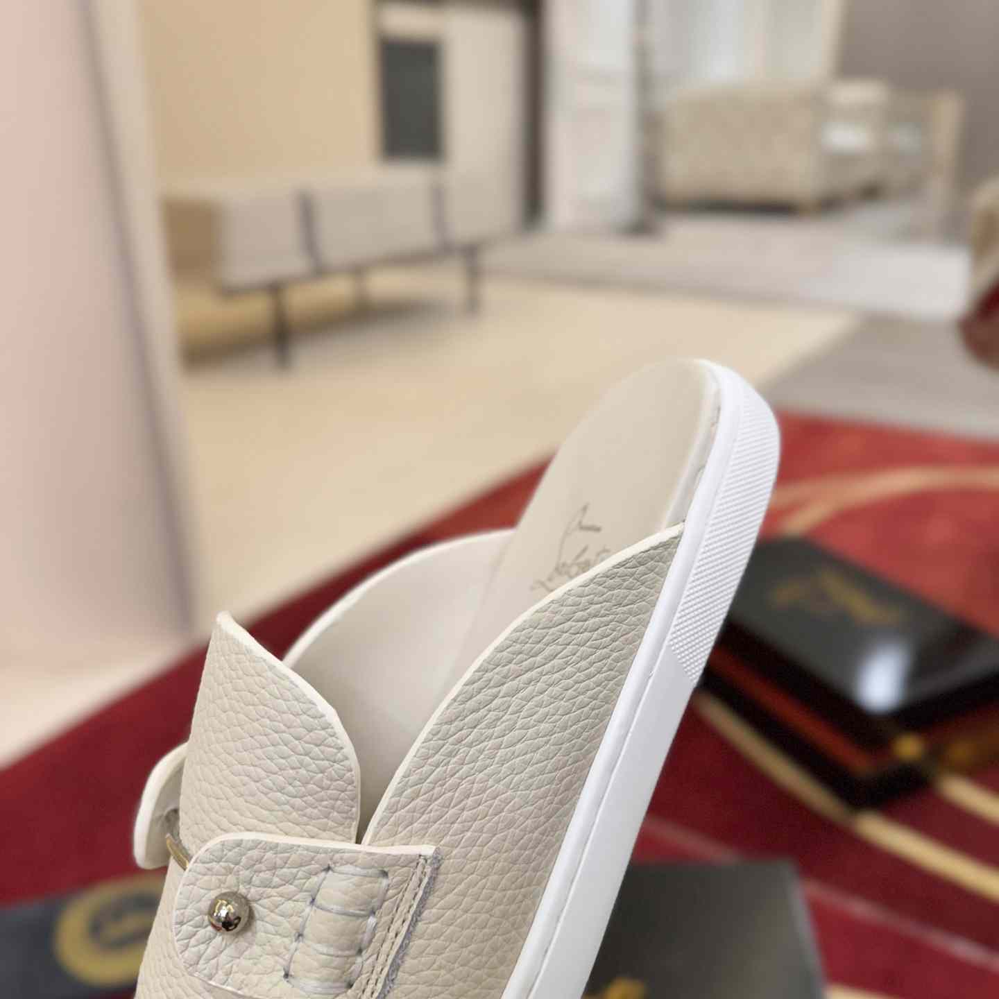 Christian Louboutin Chanme Donna Leather Boat Shoe Mules - DesignerGu
