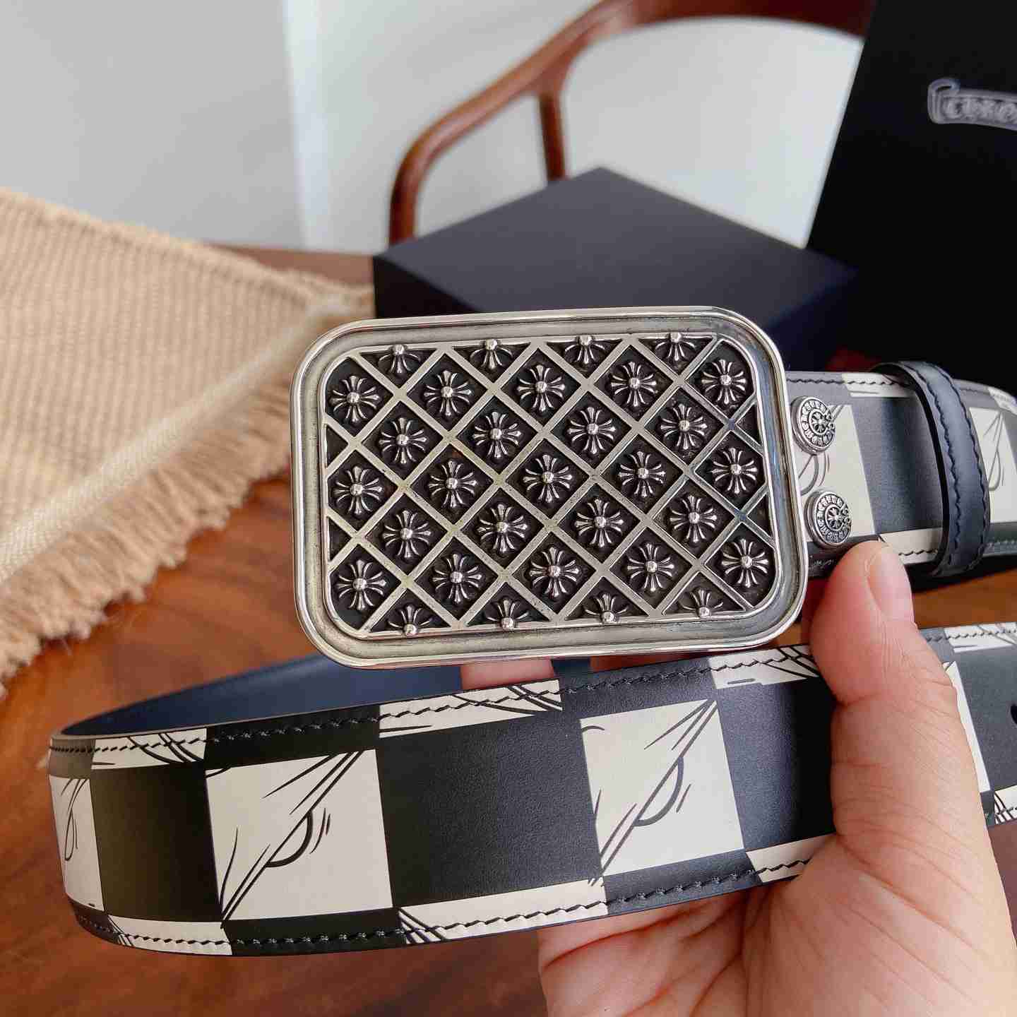 Chrome Hearts Leather Belt   - DesignerGu