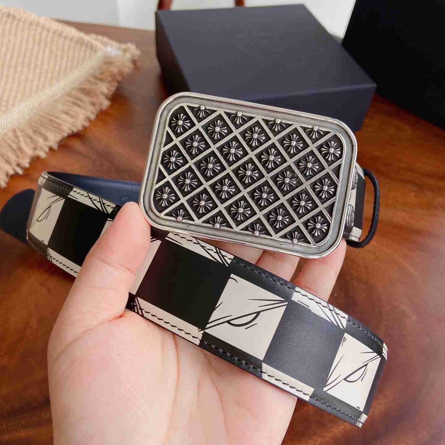 Chrome Hearts Leather Belt   - DesignerGu