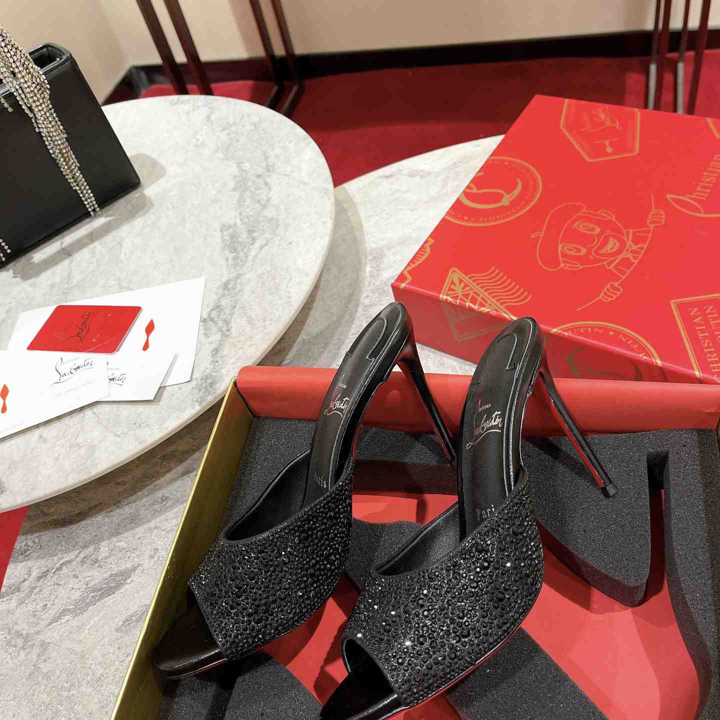 Christian Louboutin Me Dolly Strass 100 Heeled Sandals - DesignerGu